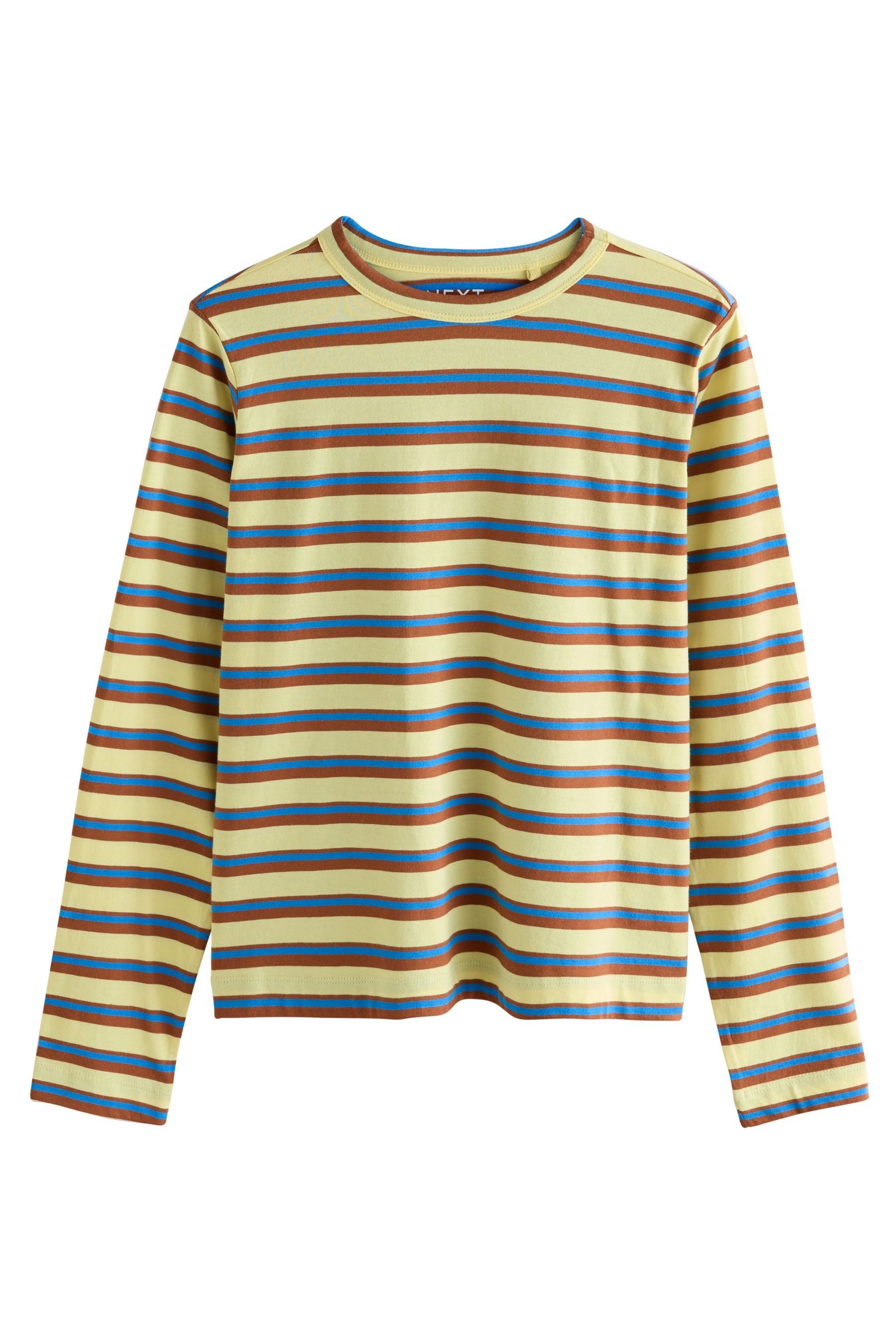 Next Langarmshirt Langarmshirt mit Rundhalsausschnitt und Streifen (1-tlg)