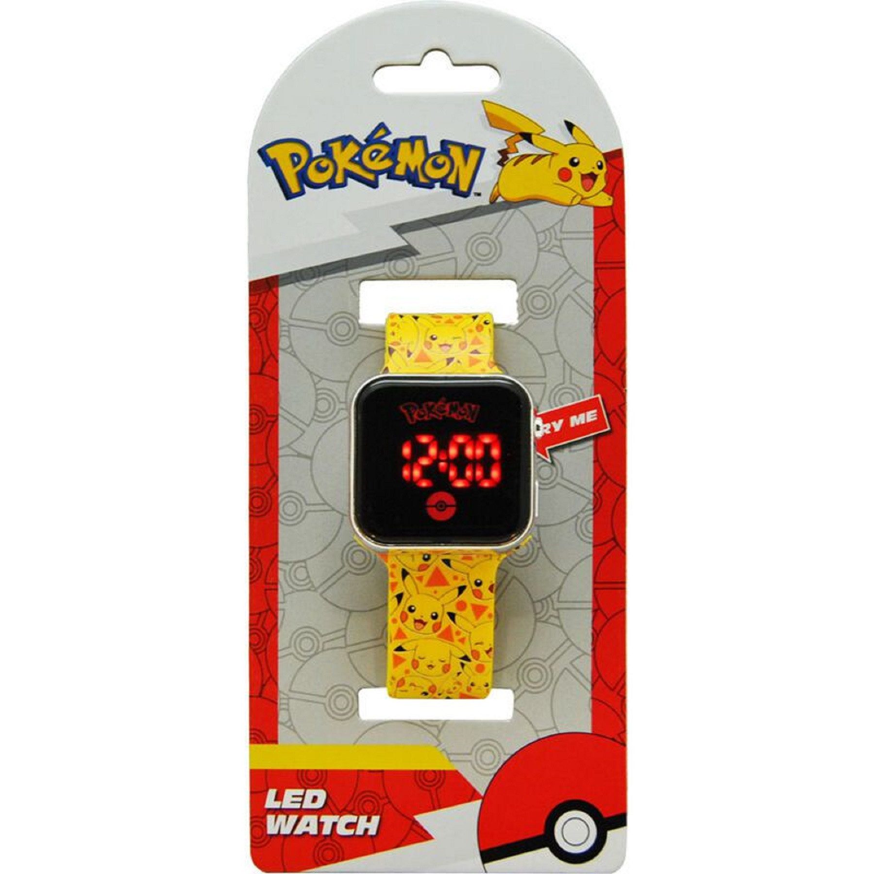 POKÉMON Digitaluhr LED Uhr Pikachu Design für Kinder Armbanduhr, (1-tlg)