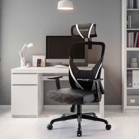 COMHOMA Chefsessel Ergonomischer Bürostuhl Schreibtischstuhl l Drehstuhl (Packung), Stufenlos Wippmechanik, verstellbare Kopfstütze