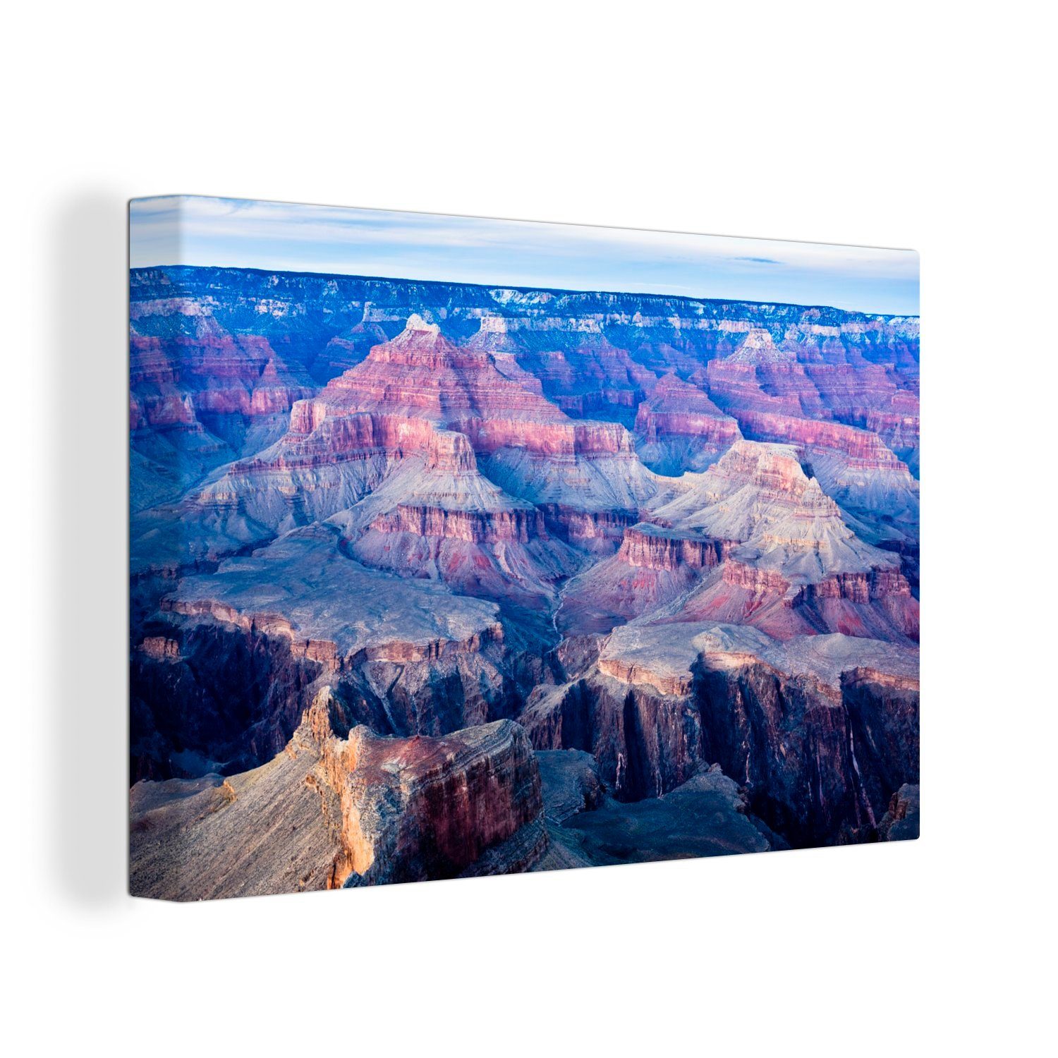 OneMillionCanvasses® Leinwandbild Farbige Felsen umgeben den Colorado River in Arizona, (1 St), Wandbild Leinwandbilder, Aufhängefertig, Wanddeko, 30x20 cm