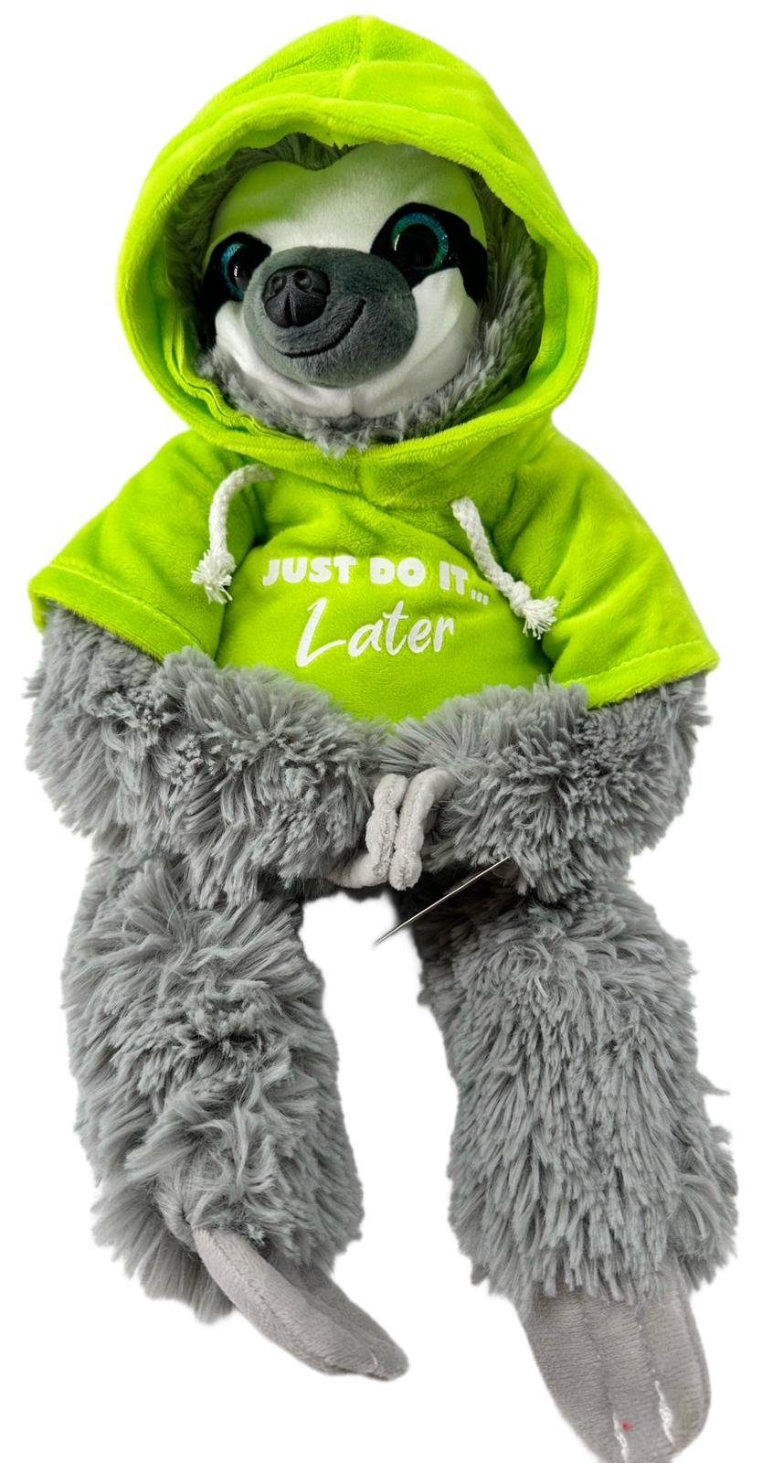 soma Kuscheltier Faultier Kuscheltier XXL 40 cm – Plüschtier mit Hoodie Grün (1-St), Grünes Hoodie Faultier – Weiches Kuscheltier, 40 cm groß