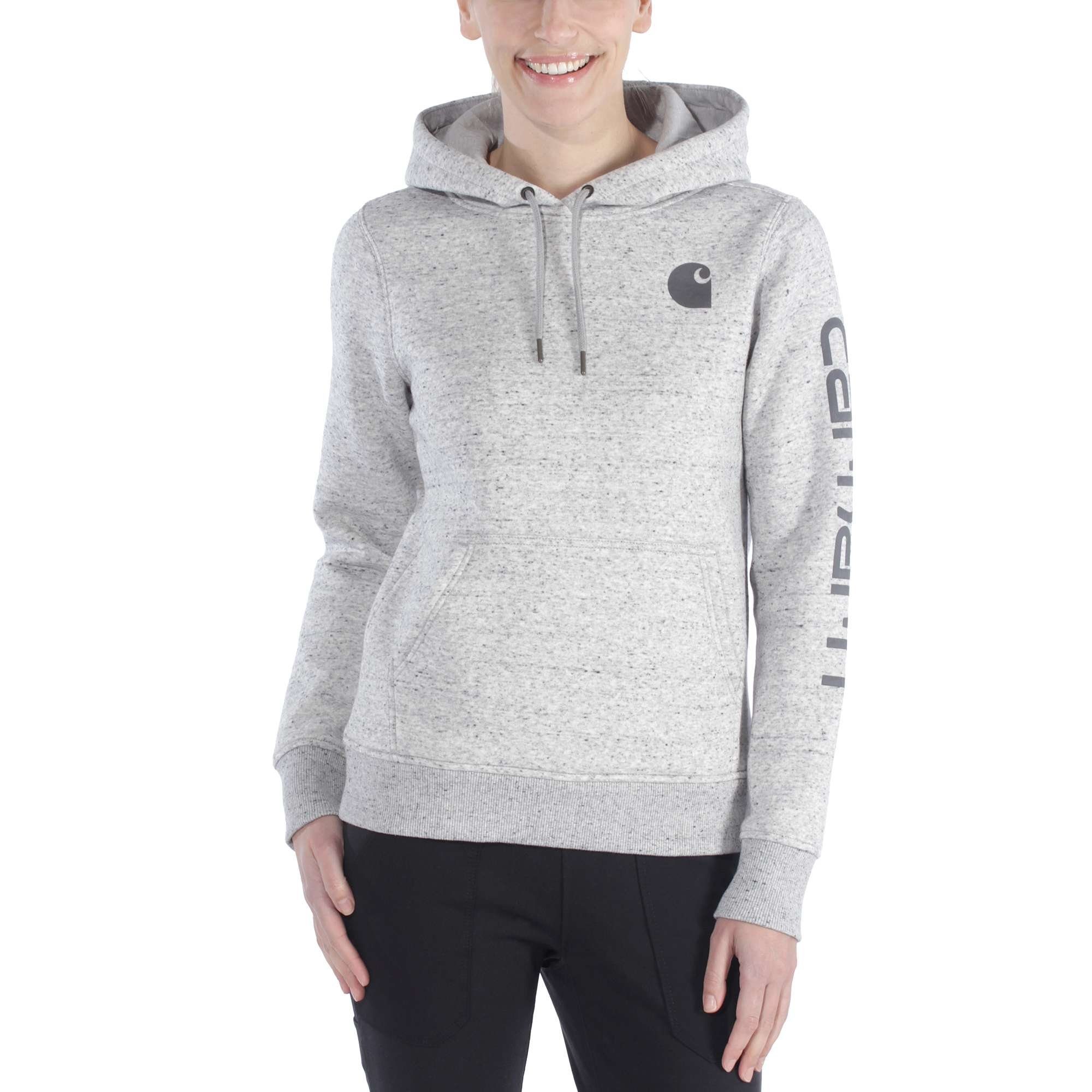 asphalt Hoodie Carhartt Logo Sleeve Damen Graphic Sweatshirt für heather nep