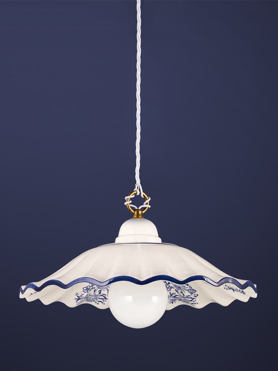 Helios Leuchten Pendelleuchte Küchenlampe Keramik, Keramiklampe, Deckenlampe, Hängelampe, für Esstisch Küche, handgefertigt handbemalt