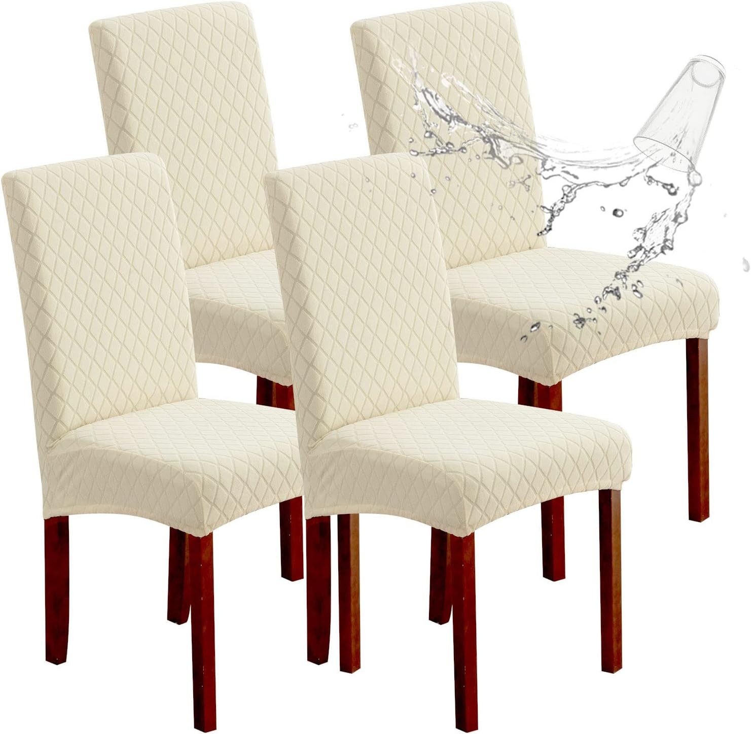 Sitzflächenhusse 2/4/6er Set Stretch Stuhlhussen für Esszimmerstühle