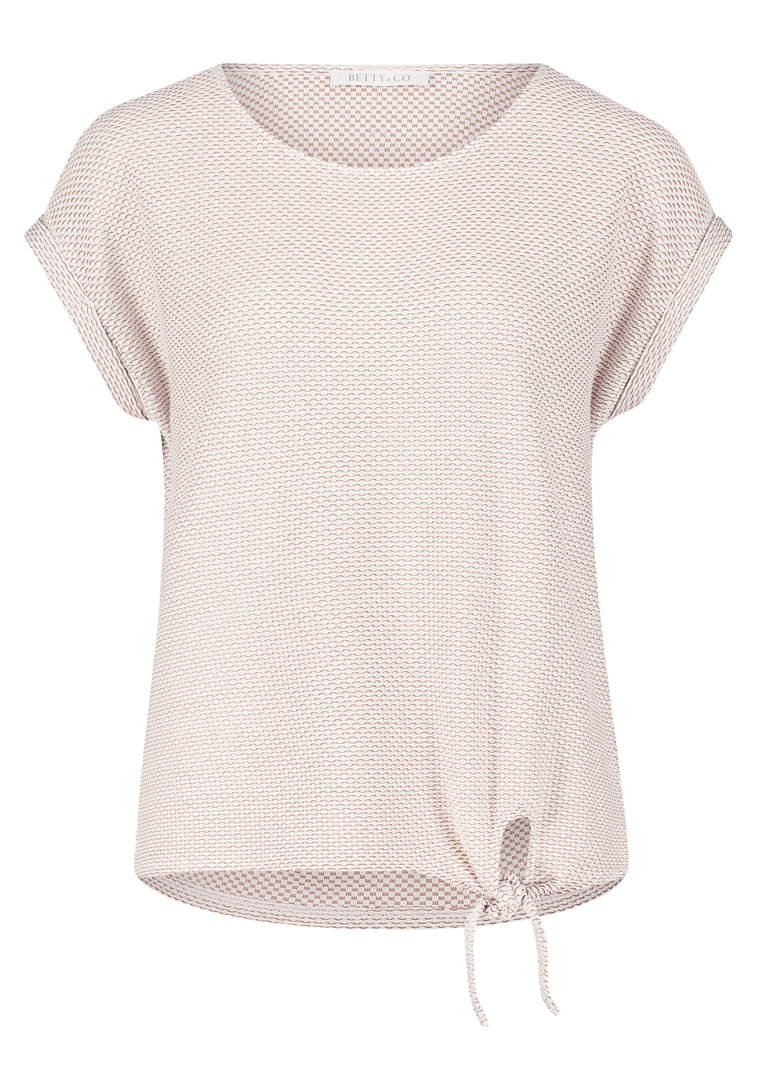 Betty&Co Kurzarmshirt Damen Casual-Shirt mit Wellenstruktur (1-tlg) Struktu günstig online kaufen