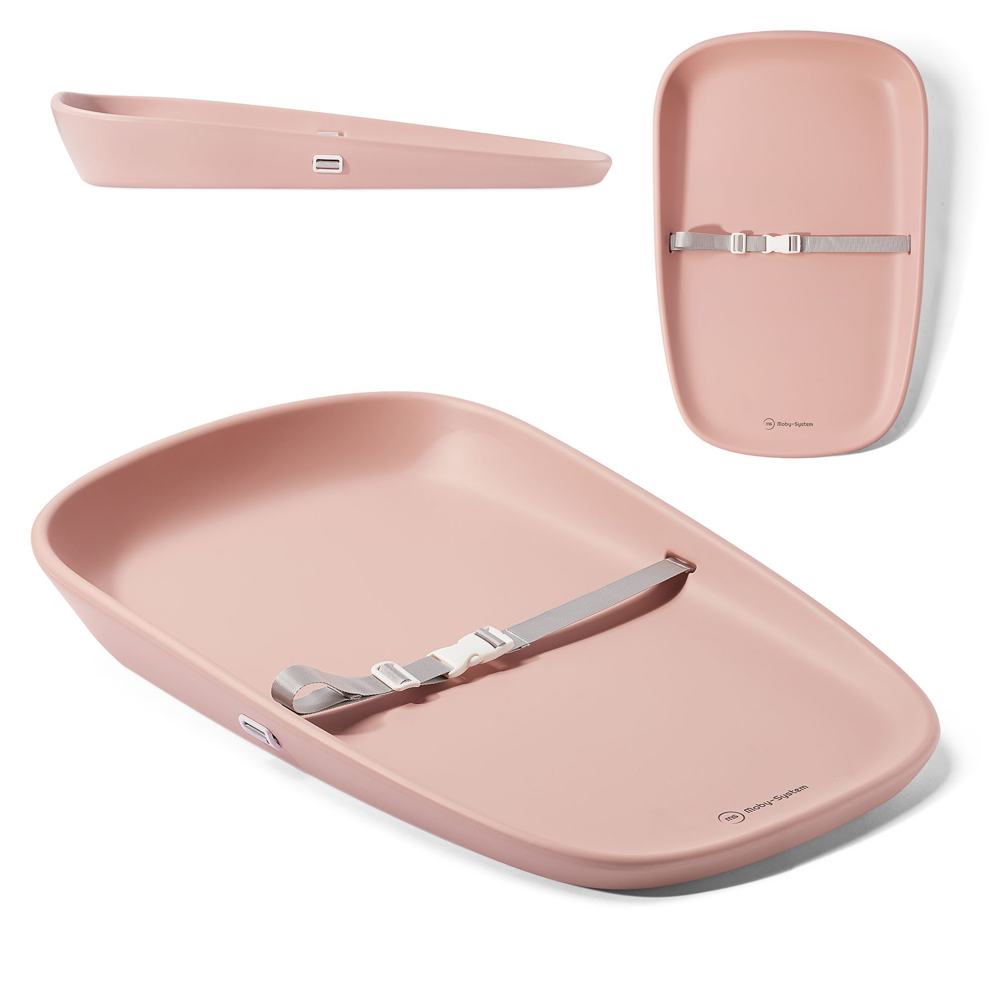 Moby-System Wickeltisch Moby-System Wickelauflage Baby Nest wasserdicht Rosa 69x45 cm