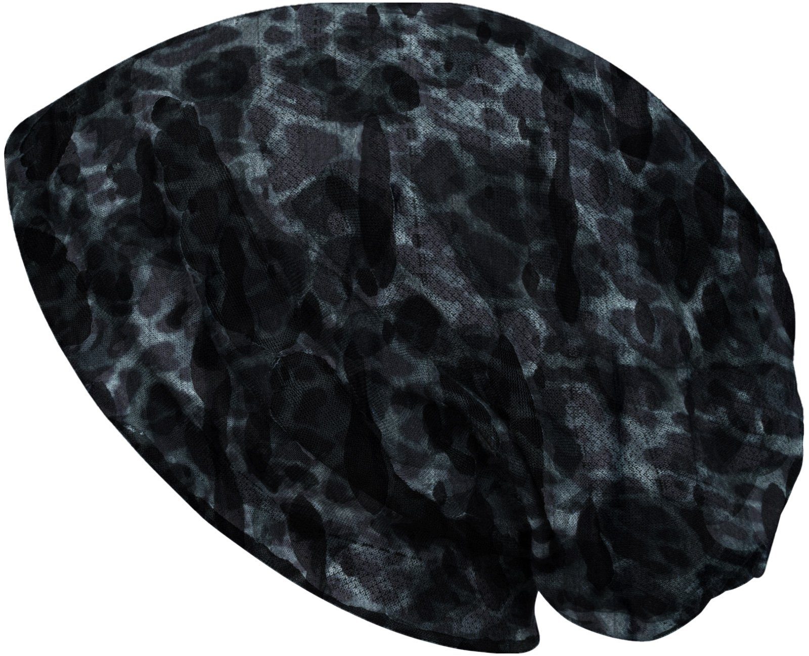 styleBREAKER Beanie (1-St) Beanie mit Camouflage Muster Schwarz-Grau