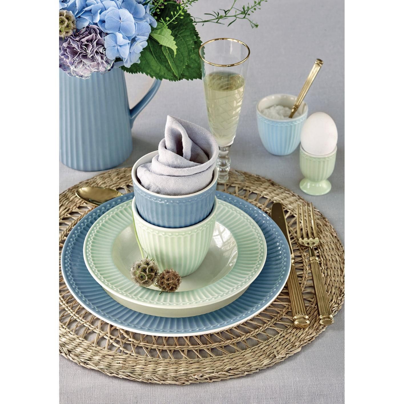 Greengate Servierplatte Plätzchenteller Alice Oval Pale Green (23cm)