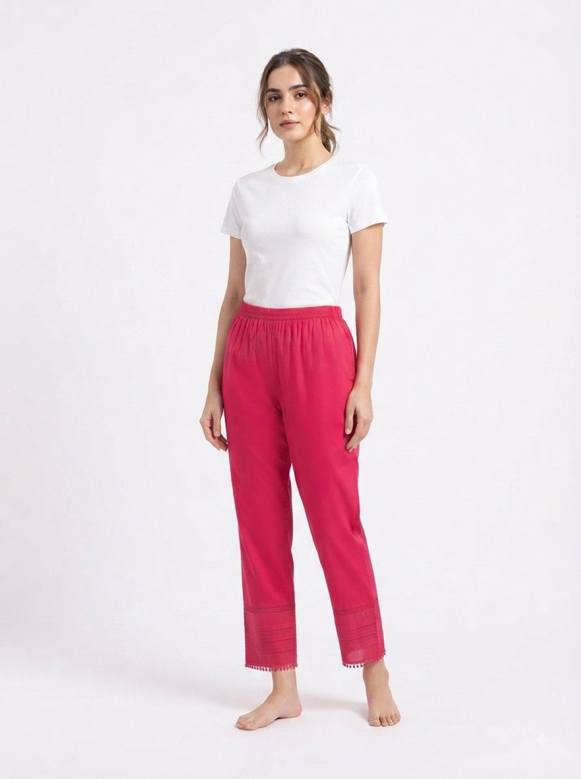 PfauGermany Pyjamahose Hot Pink Lace