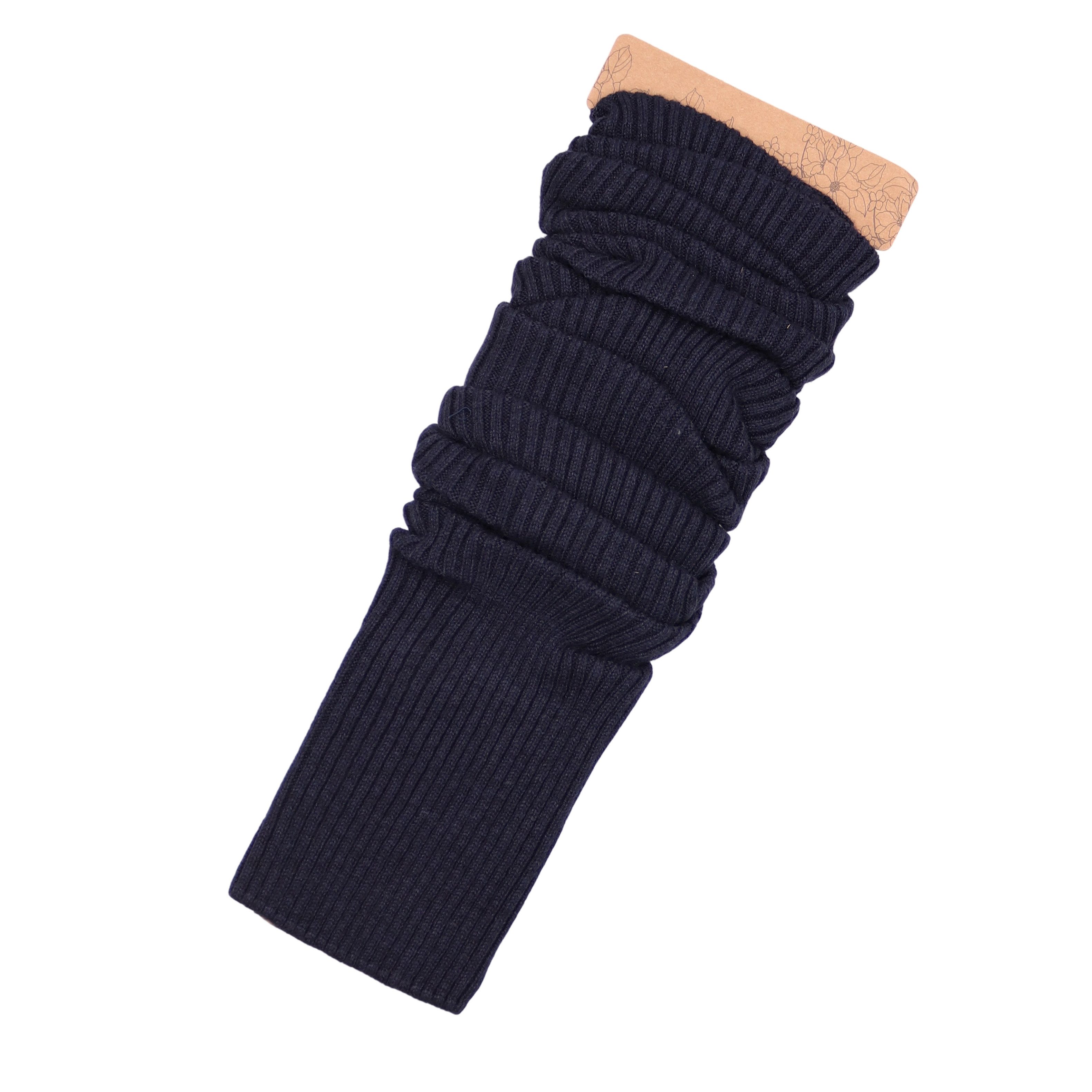 MIRROSI Beinstulpen Damen Stulpen - Edel Woll-Beinwärmer mit Grobstrick-Mus günstig online kaufen