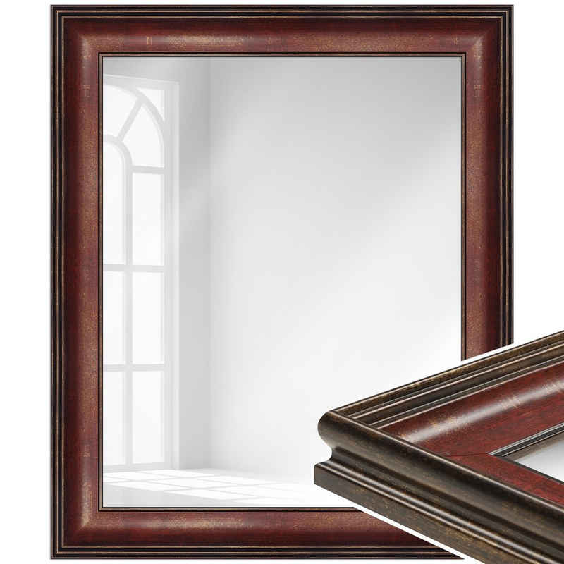 WANDStyle Настінне дзеркало H235, Rot, aus Kunststoff im Stil Klassisch
