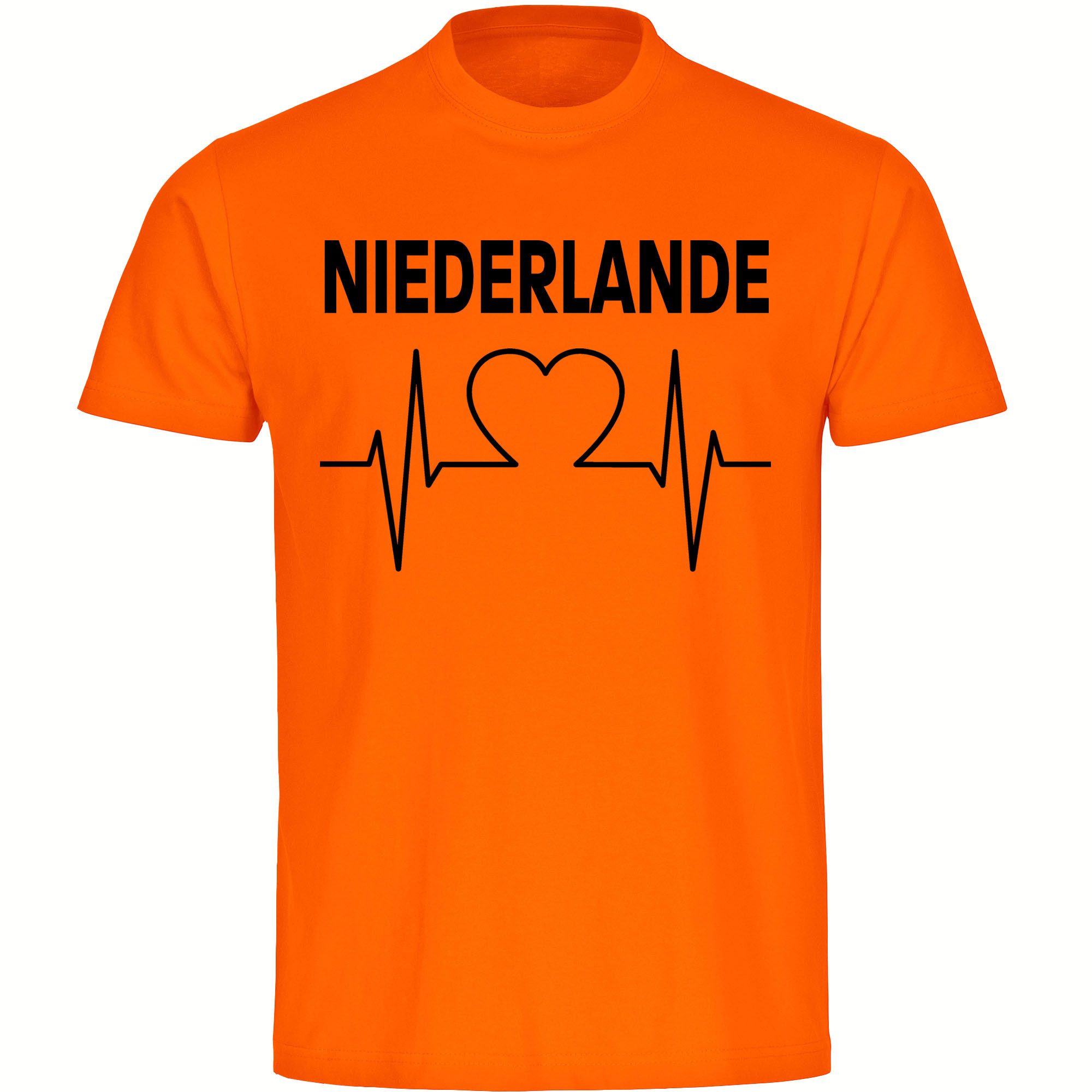 multifanshop T-Shirt Herren Niederlande - Herzschlag - Männer