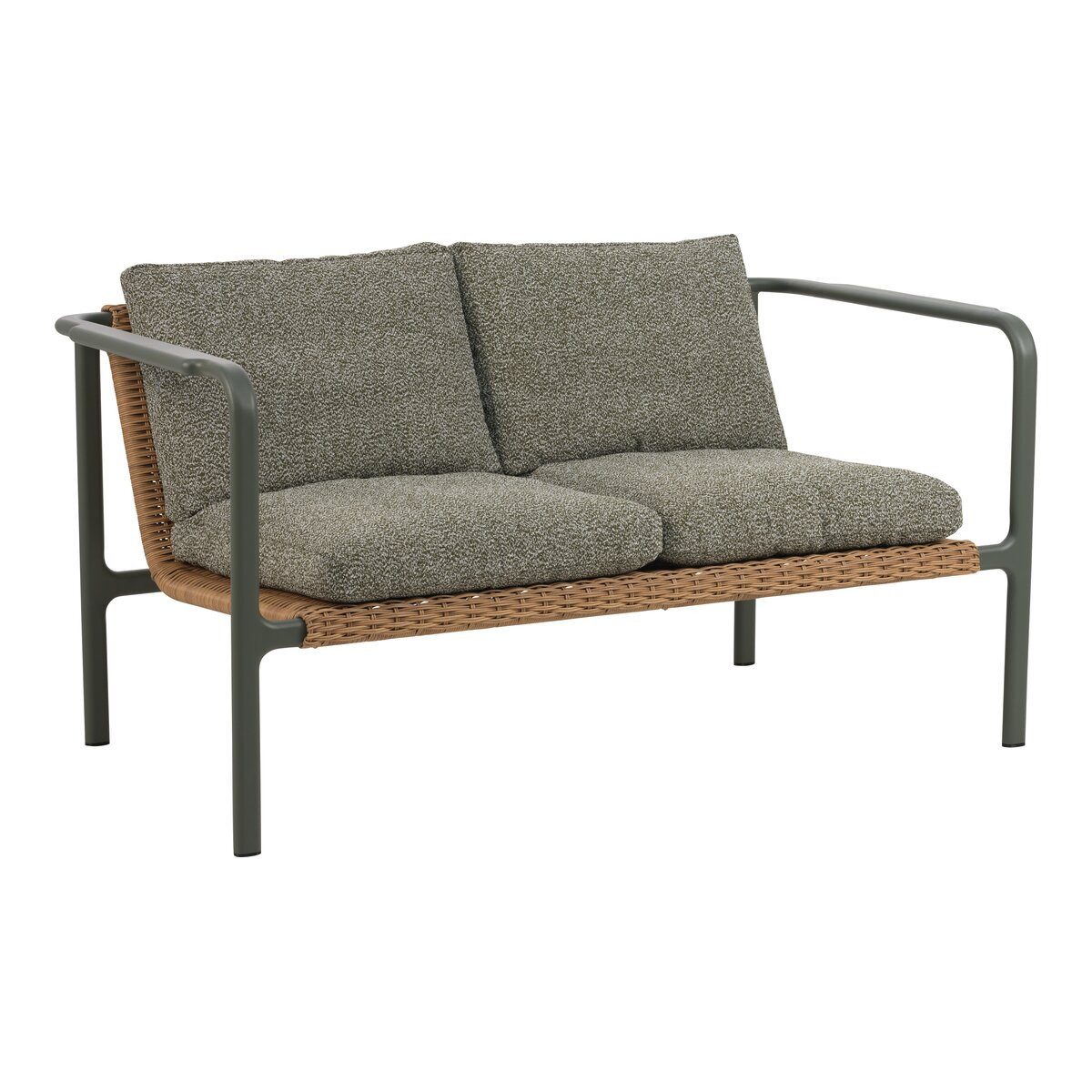 Brafab Gartensofa, Weich gepolstert, Materialmix aus Aluminium und Polyrattan