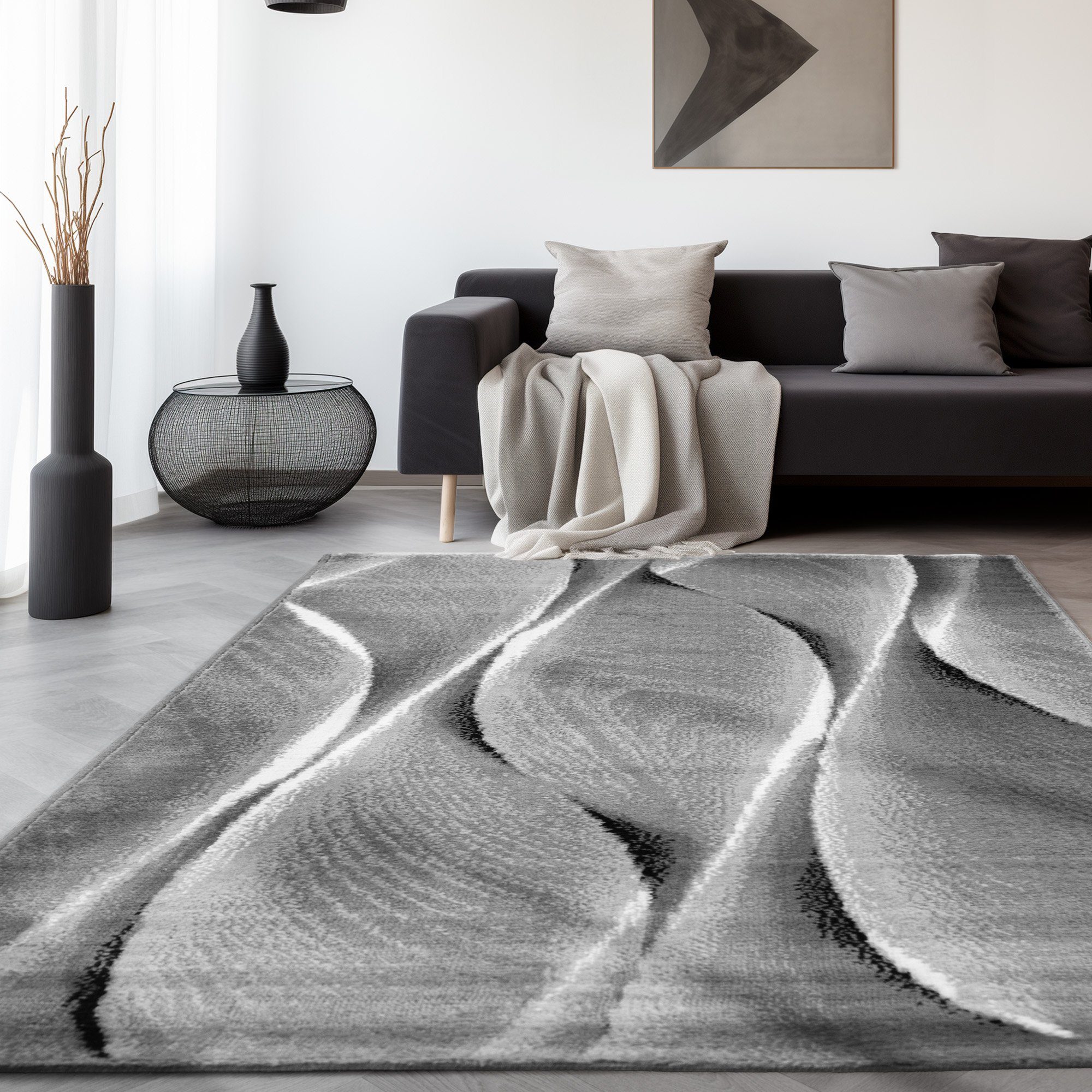 SIMPEX24 Designteppich Ombre Design, Läufer, Höhe: 12 mm, Modern Kurzflor T günstig online kaufen