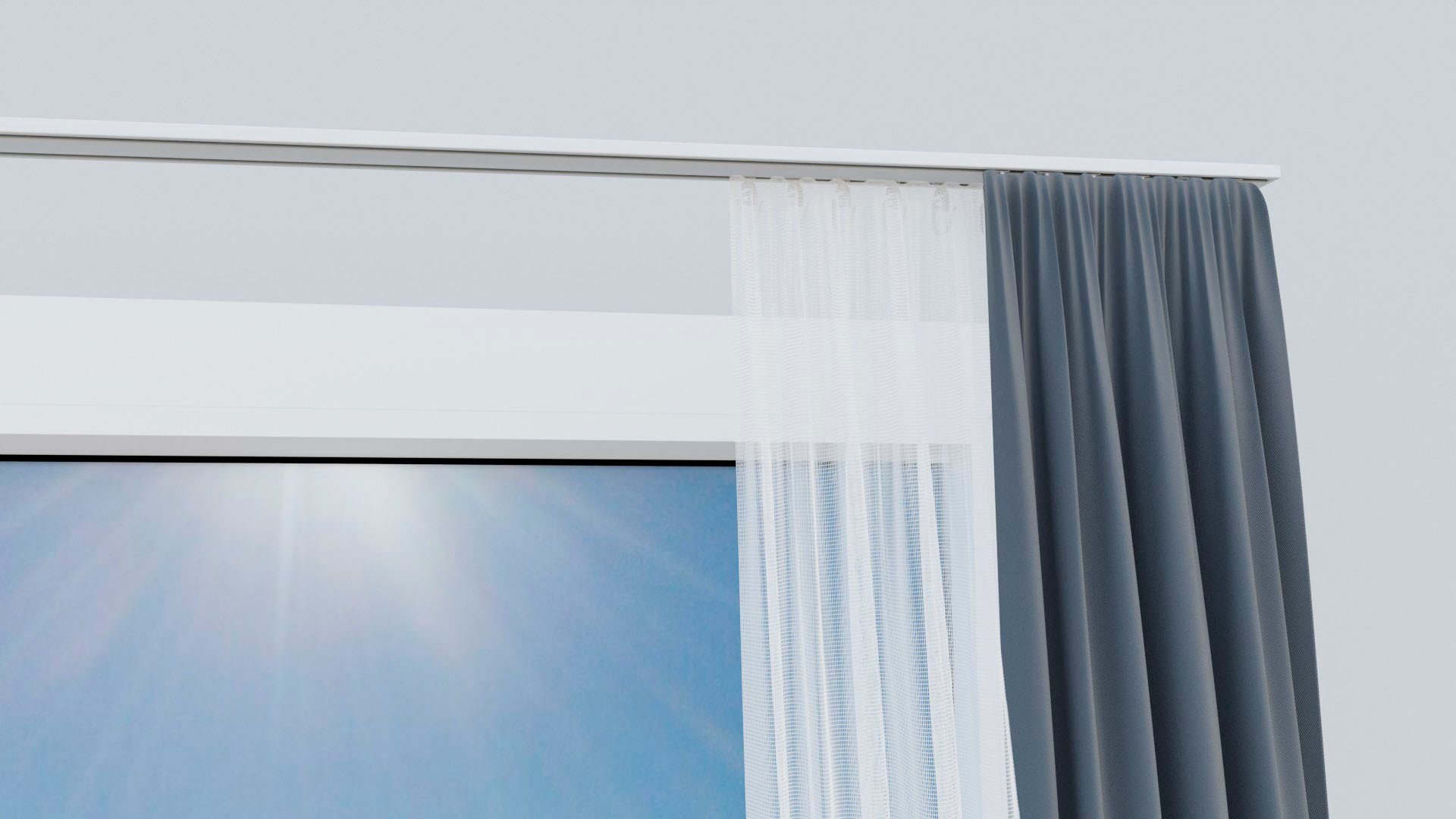 OTTO home Gardinenschiene Tanbul, 2-läufig, Bohren, verschraubt, 2-läufig, Fixmaß, mit Bohren, verschraubt, Aluminium – Bild 2 von 4