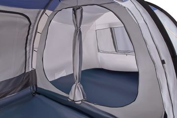 CampFeuer Tunnelzelt Smart für 4 Personen, Schwarz / Blau / Grau, 2000 mm Wassersäule, Personen: 4