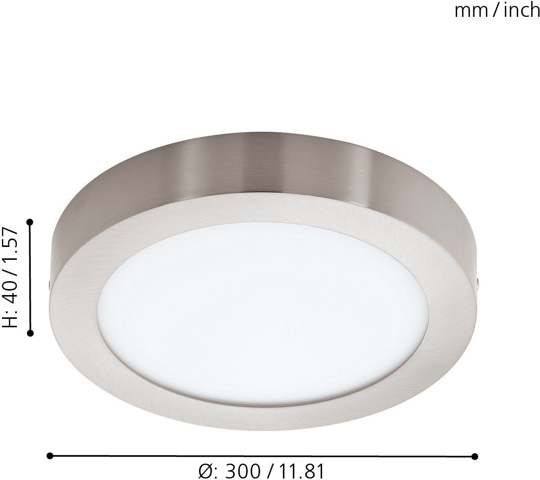 EGLO Aufbauleuchte FUEVA-C, Dimmfunktion, Farbwechsel, mehrere Helligkeitsstufen, LED fest integriert, Kaltweiß, Neutralweiß, Tageslichtweiß, Warmweiß, Smart Home Deckenlampe Ø30cm, dimmbar, Weißtöne und Farben einstellbar