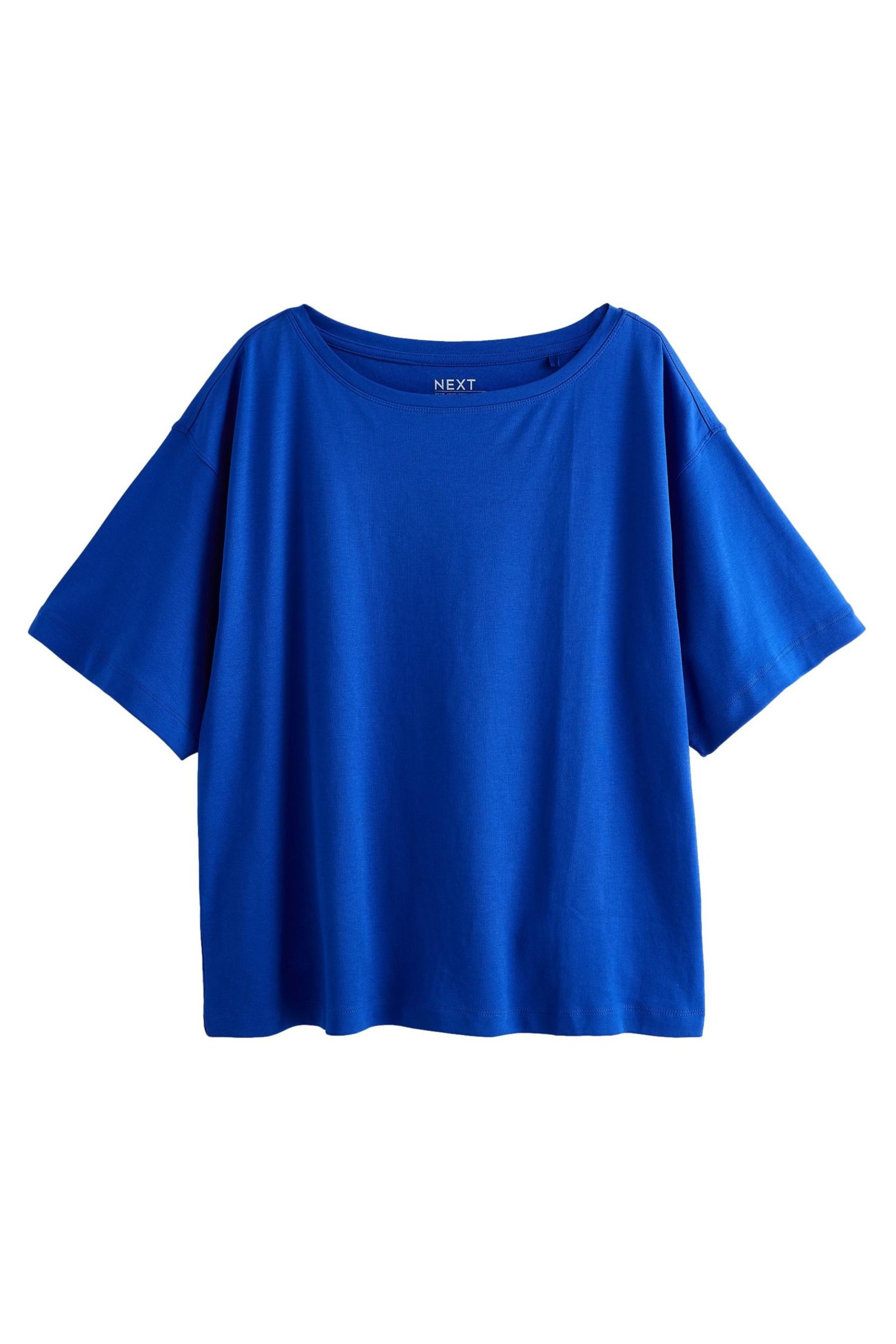 T-Shirt Relaxed Fit kastiges T-Shirt mit Schulterdetail