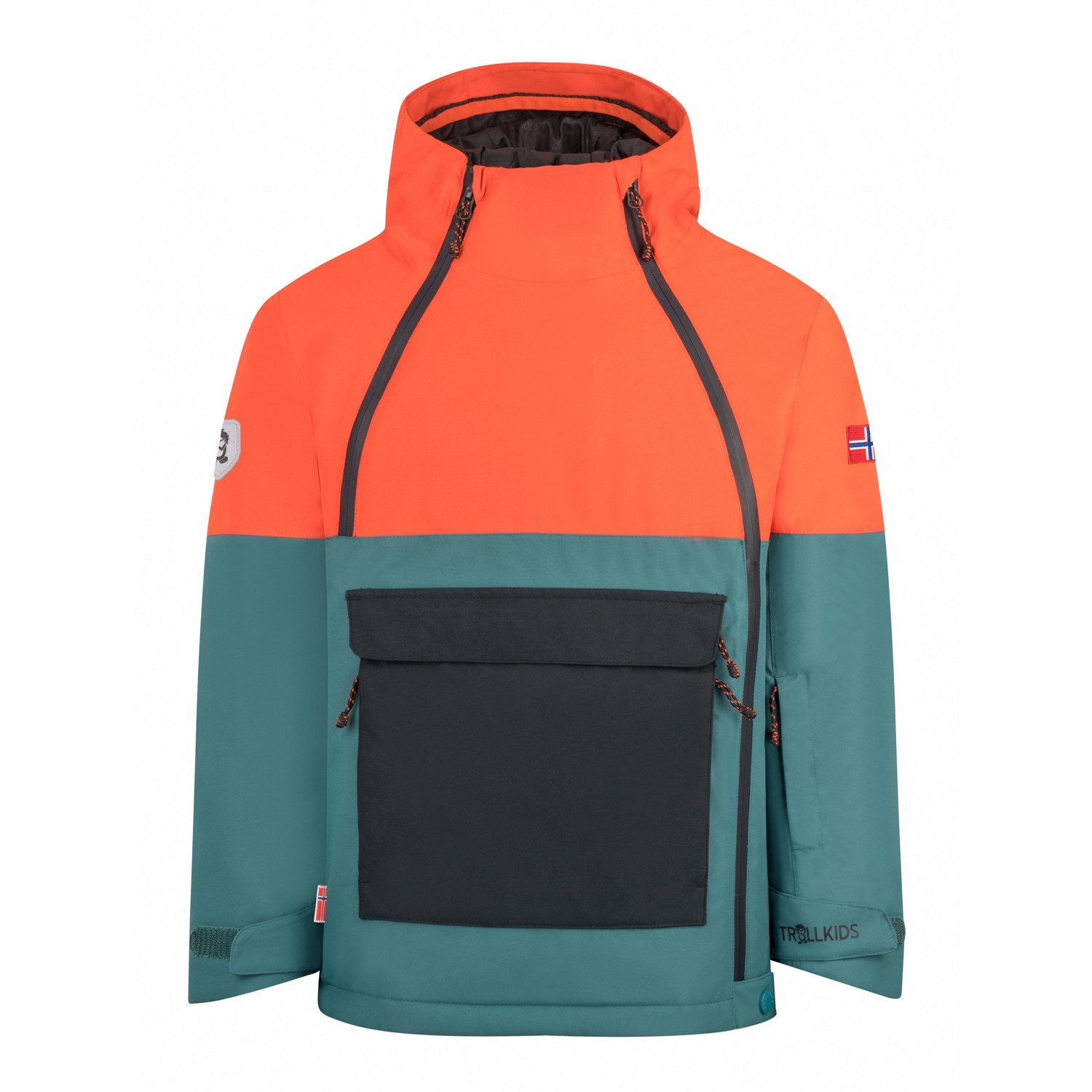 Sturmblau/Flammenorange/Schwarz