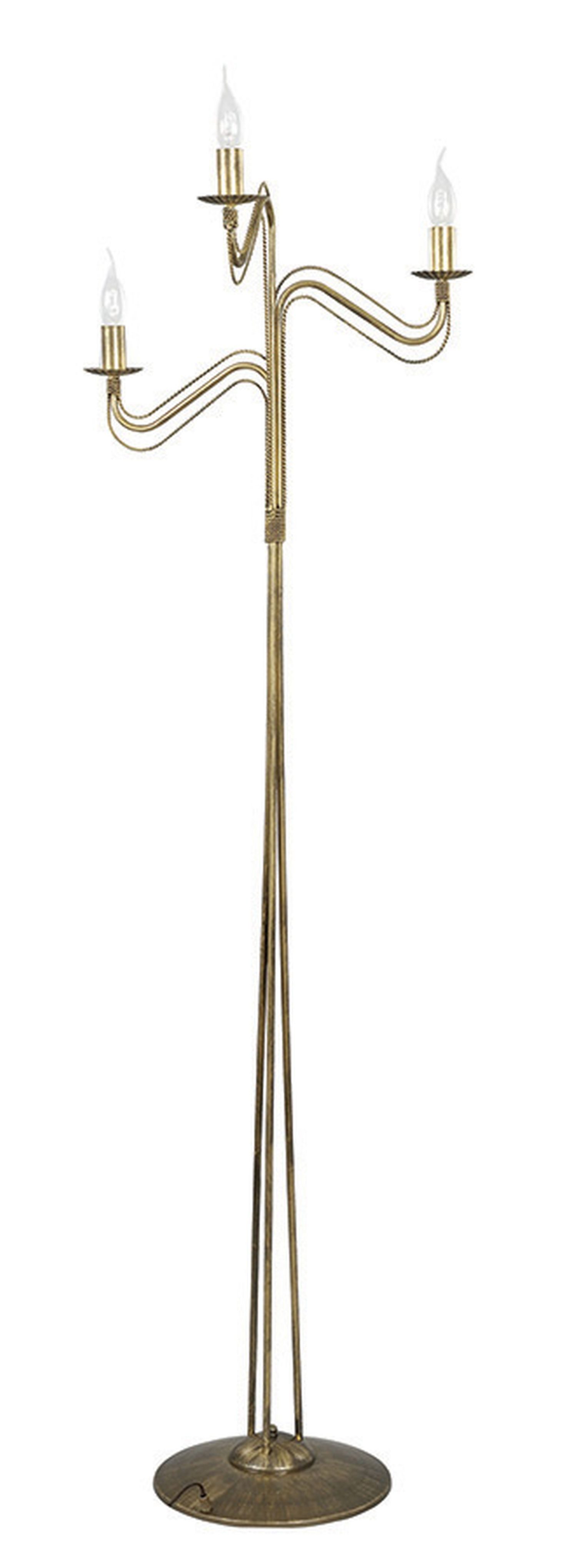 Licht-Erlebnisse Stehlampe MARIA, ohne Leuchtmittel, Standleuchte antik 162 cm in Gold Wohnzimmerlampe