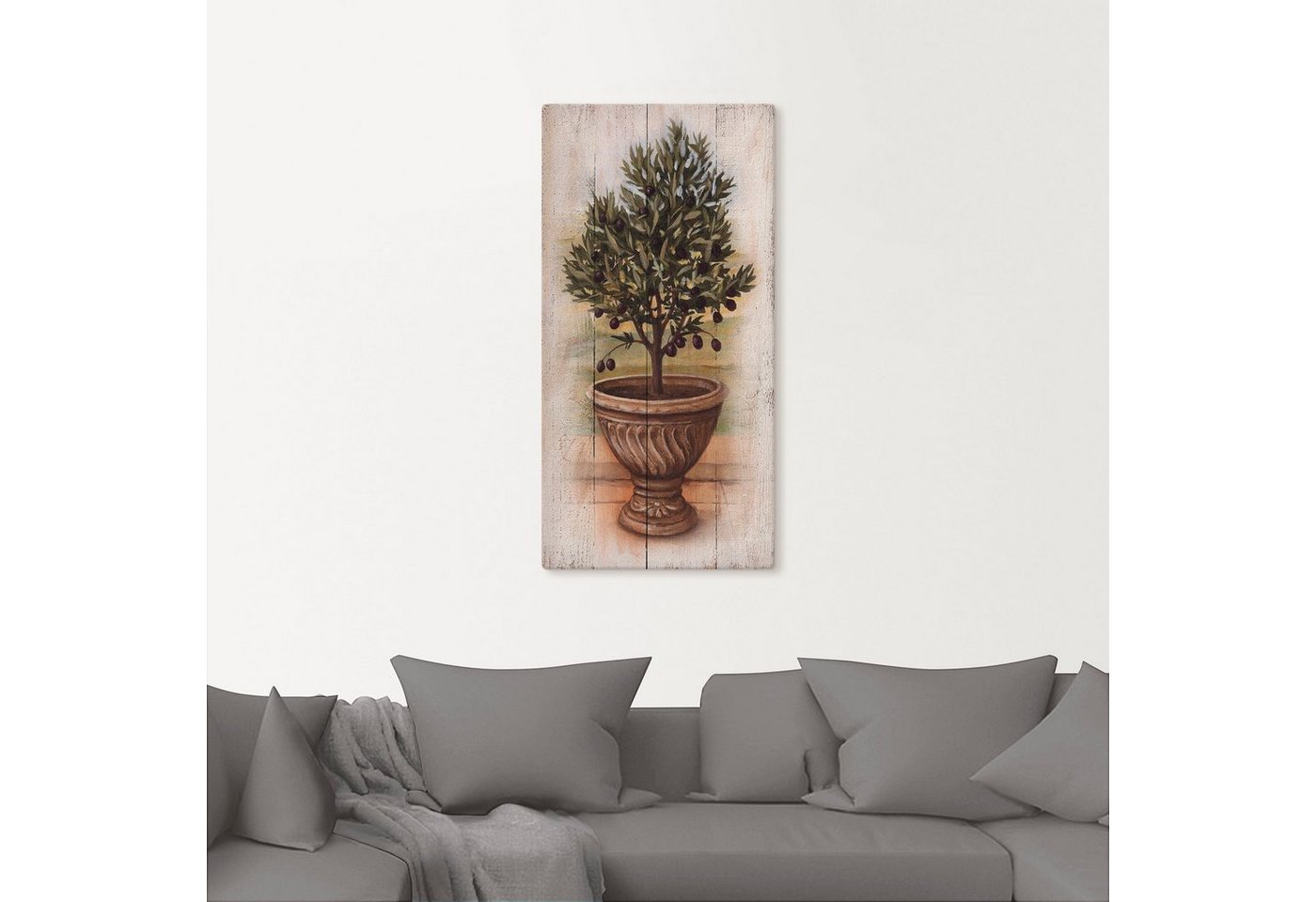Artland Wandbild »Olivenbaum mit Holzoptik«, Pflanzen (1 Stück)-HomeTrends