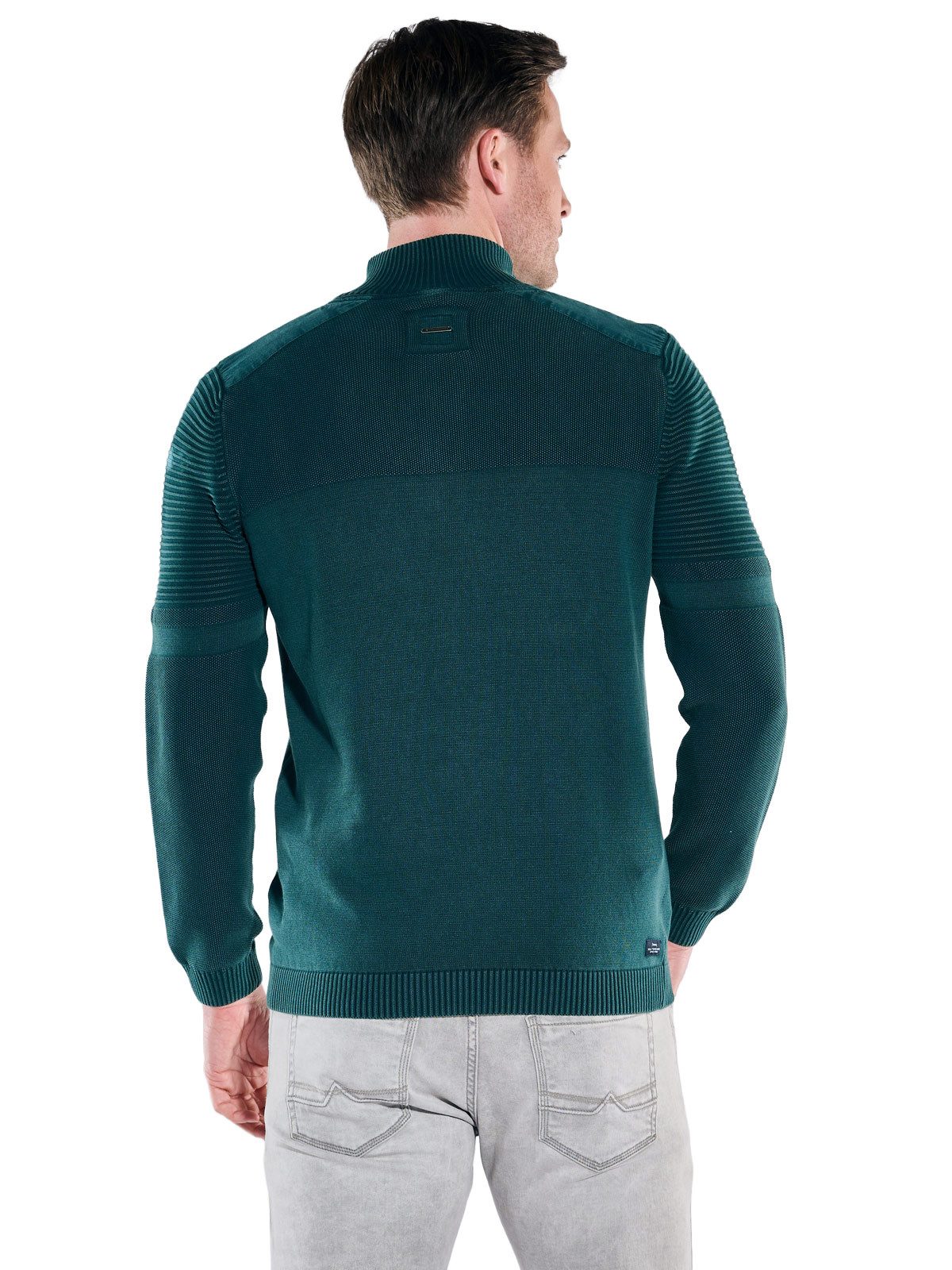 Engbers Stehkragenpullover Herren Pullover mit Polokragen, Petrolblau