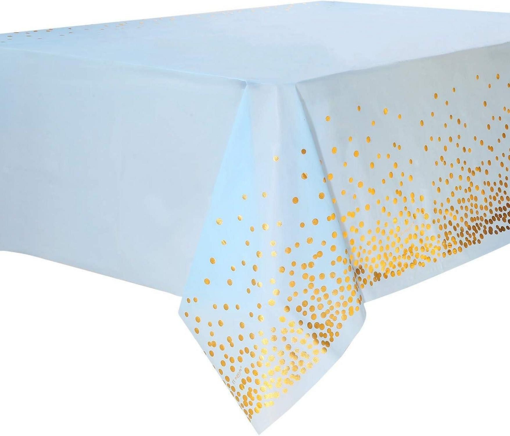 Tischdecke 4er Pack Blau Gold Party Tischdecke Rechteck Tisch 137cm x 274cm