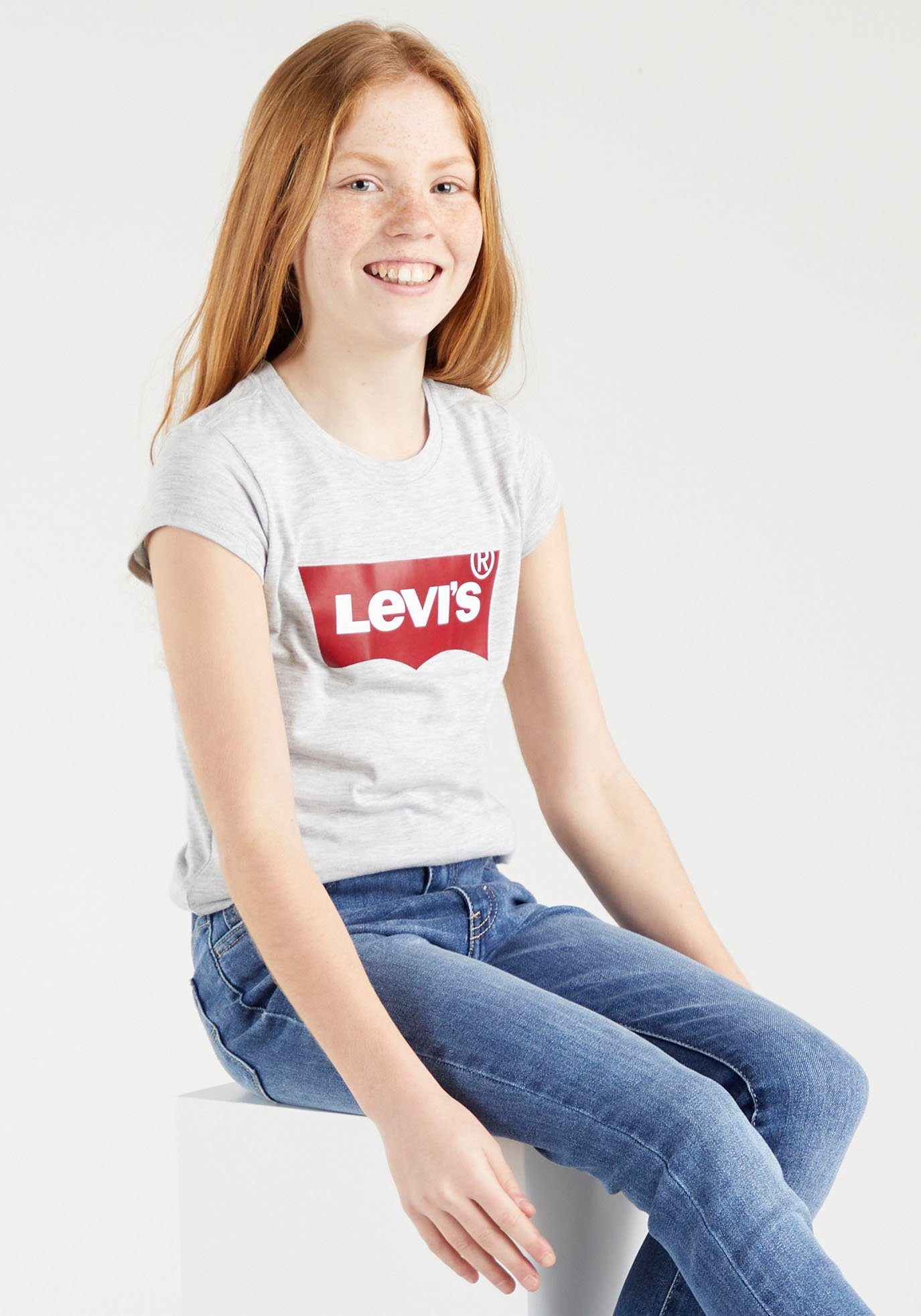 hellgrau-meliert for GIRLS Levi's® TEE BATWING Kids T-Shirt