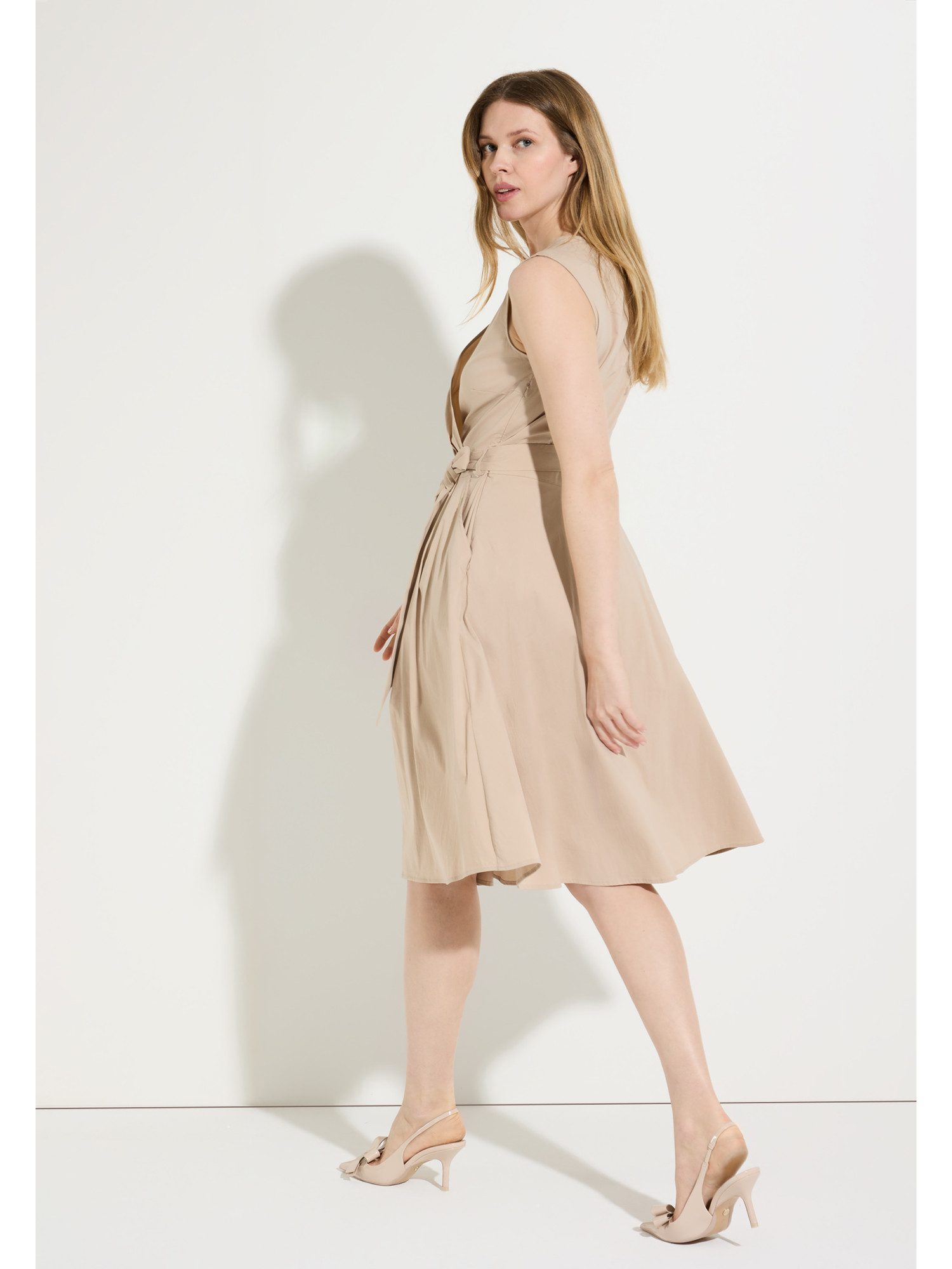 MORE&MORE Blusenkleid raffiniertes Midikleid, Wickeloptik