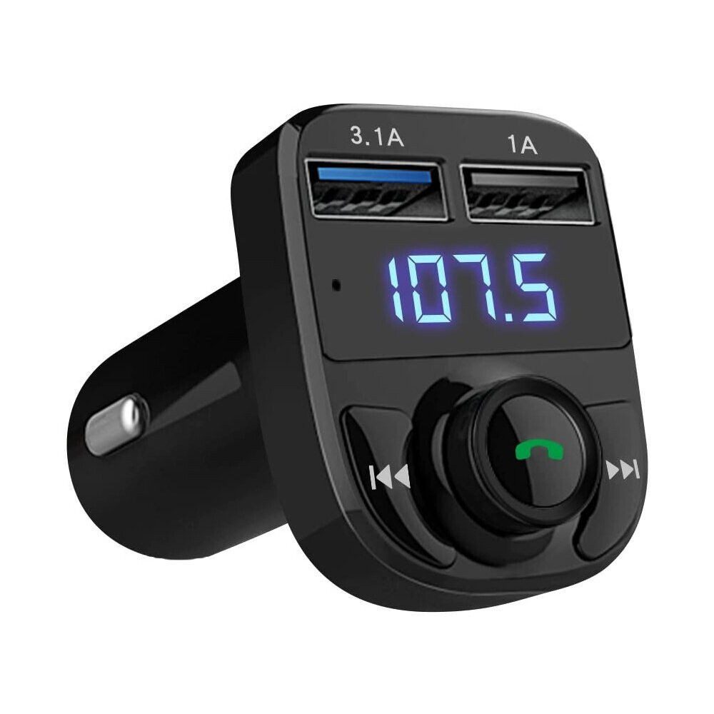 Bluetooth FM Transmitter Auto Deep Bass Dual USB Ladegerät KFZ Adapter KFZ-Transmitter