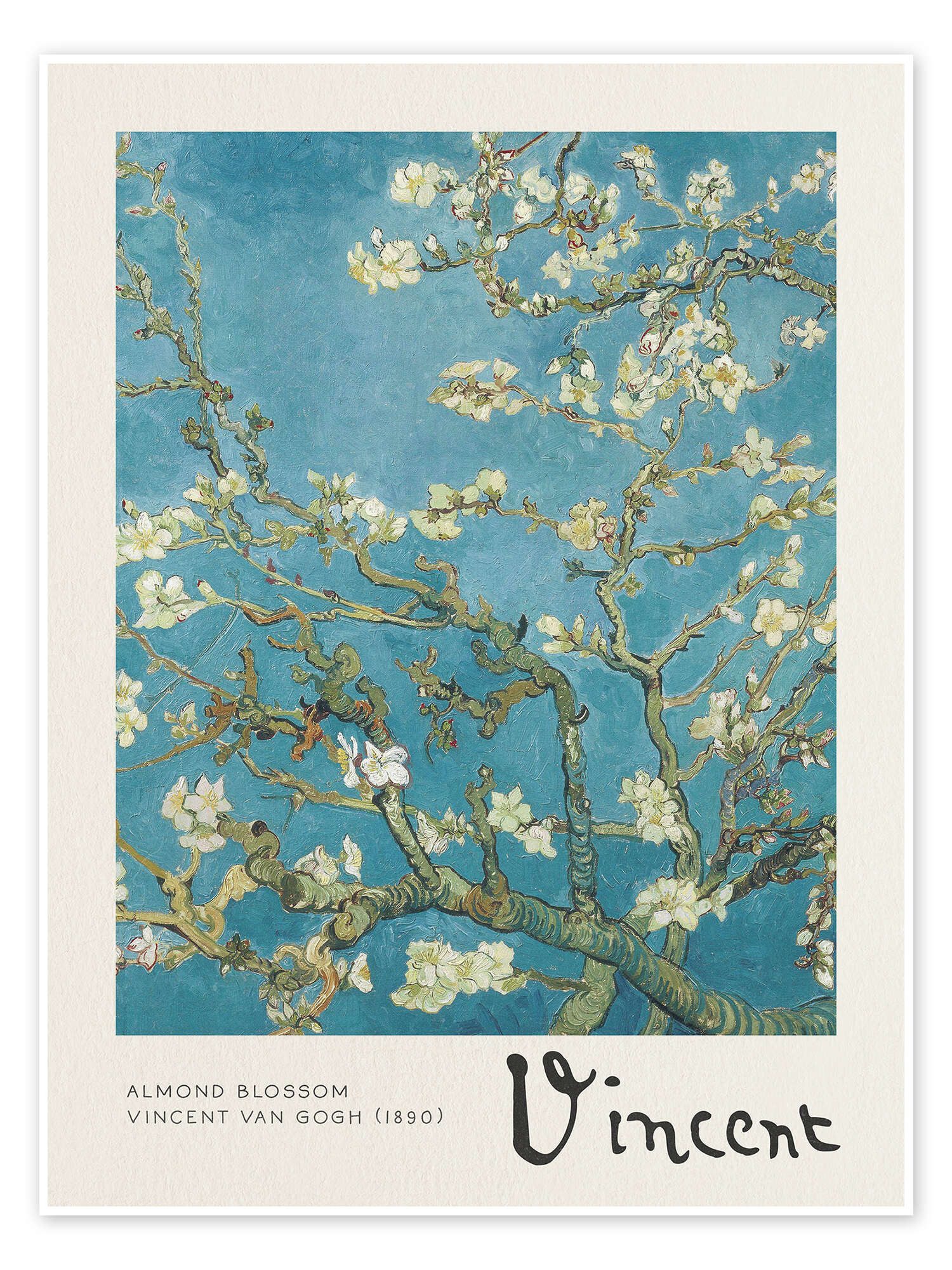 Posterlounge Wandbild Mandelblüte, Vincent van Gogh, erhältlich als Poster, Leinwandbild, Wandsticker oder Acrylglasbild