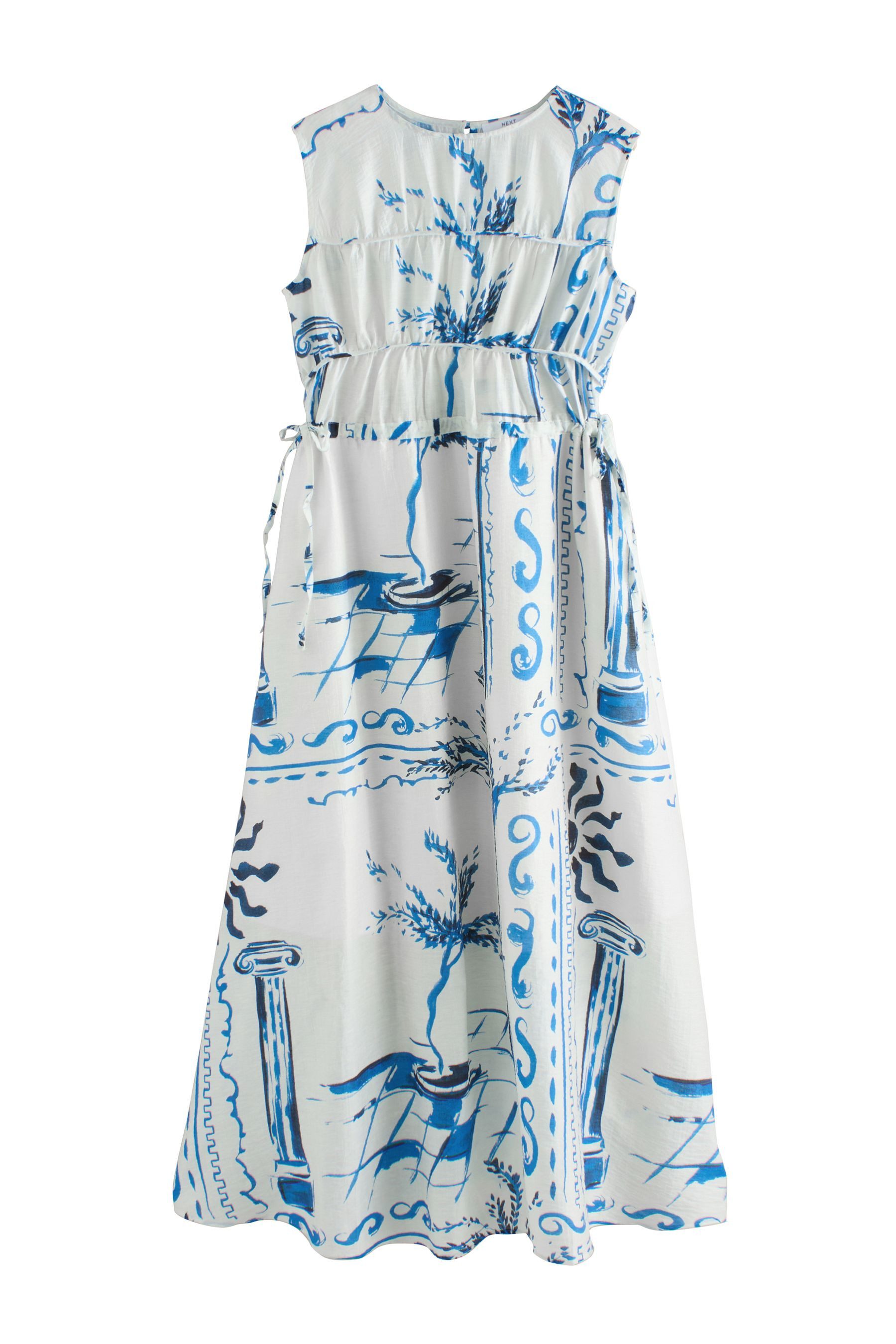 Next Midikleid Midi-Sommerkleid mit seitlichem Bindedetail (1-tlg)