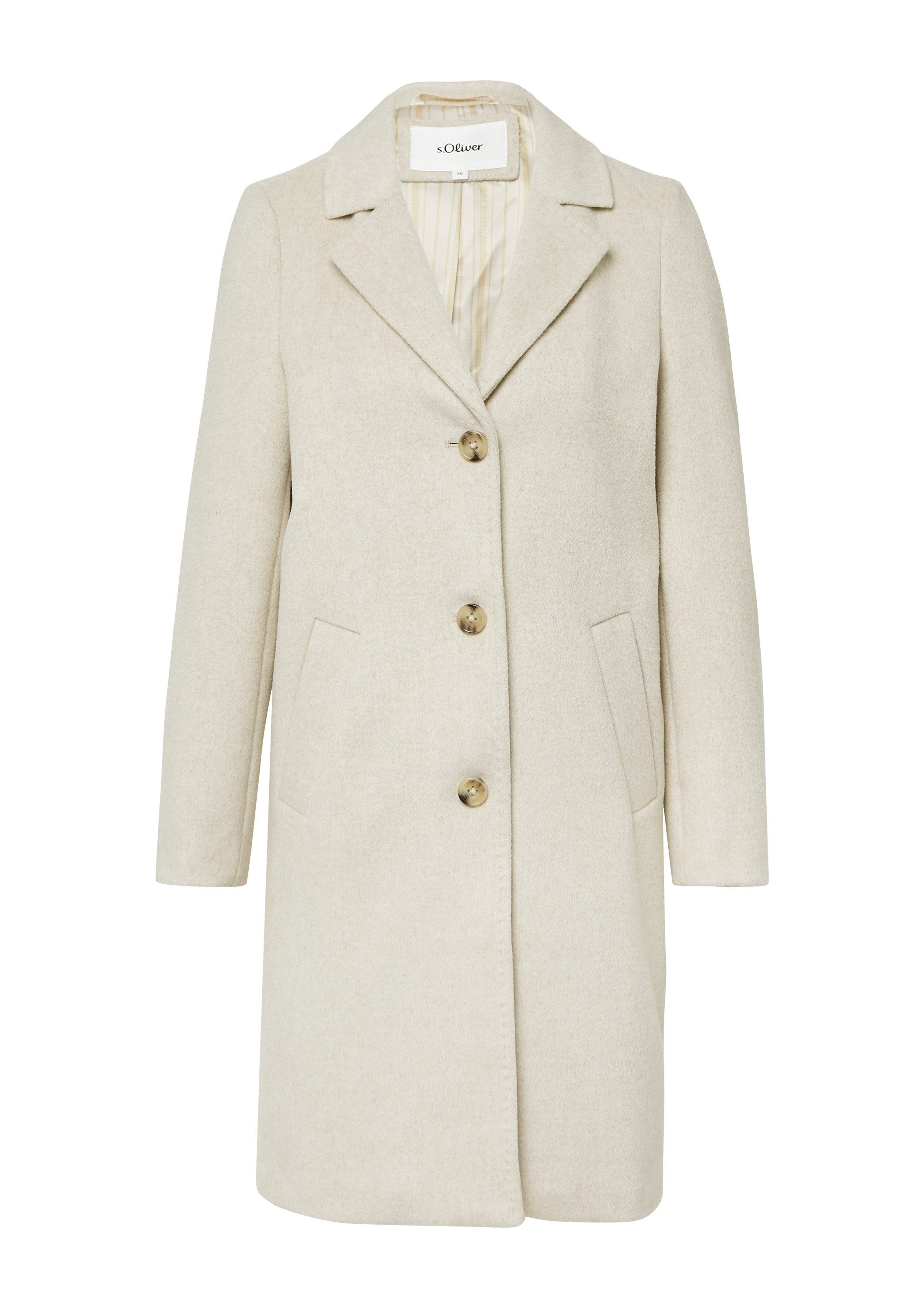 s.Oliver Wintermantel Outdoor-Mantel Mantel aus Wollmix mit Reverskragen günstig online kaufen