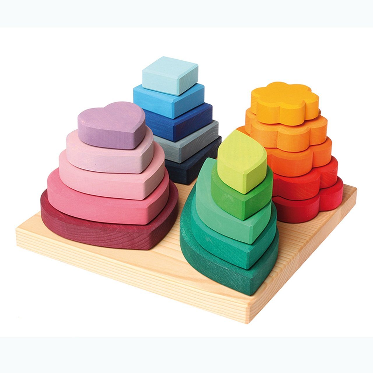 Stapelturm Steckspielzeug Design Holzspielzeug Formen und Holz GRIMM´S 20 Spiel Teile Steckturm