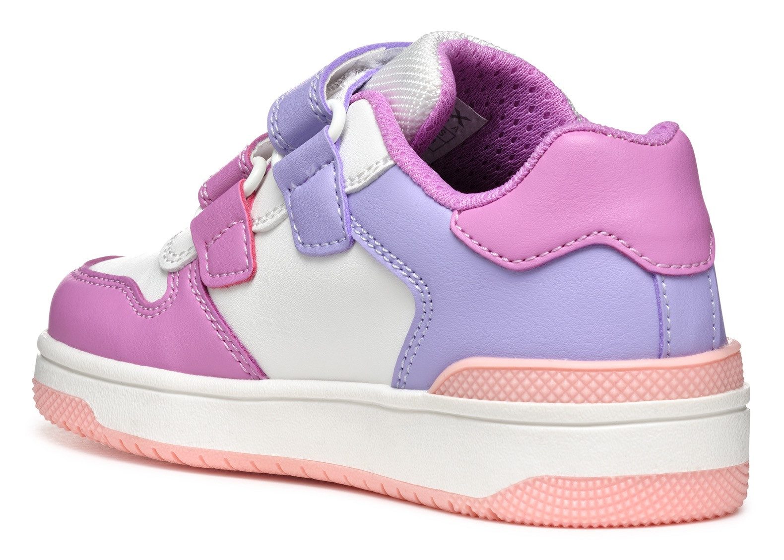 Geox J WASHIBA GIRL Sneaker, Sneaker, Freizeitschuh, Klettschuh im Retro Look