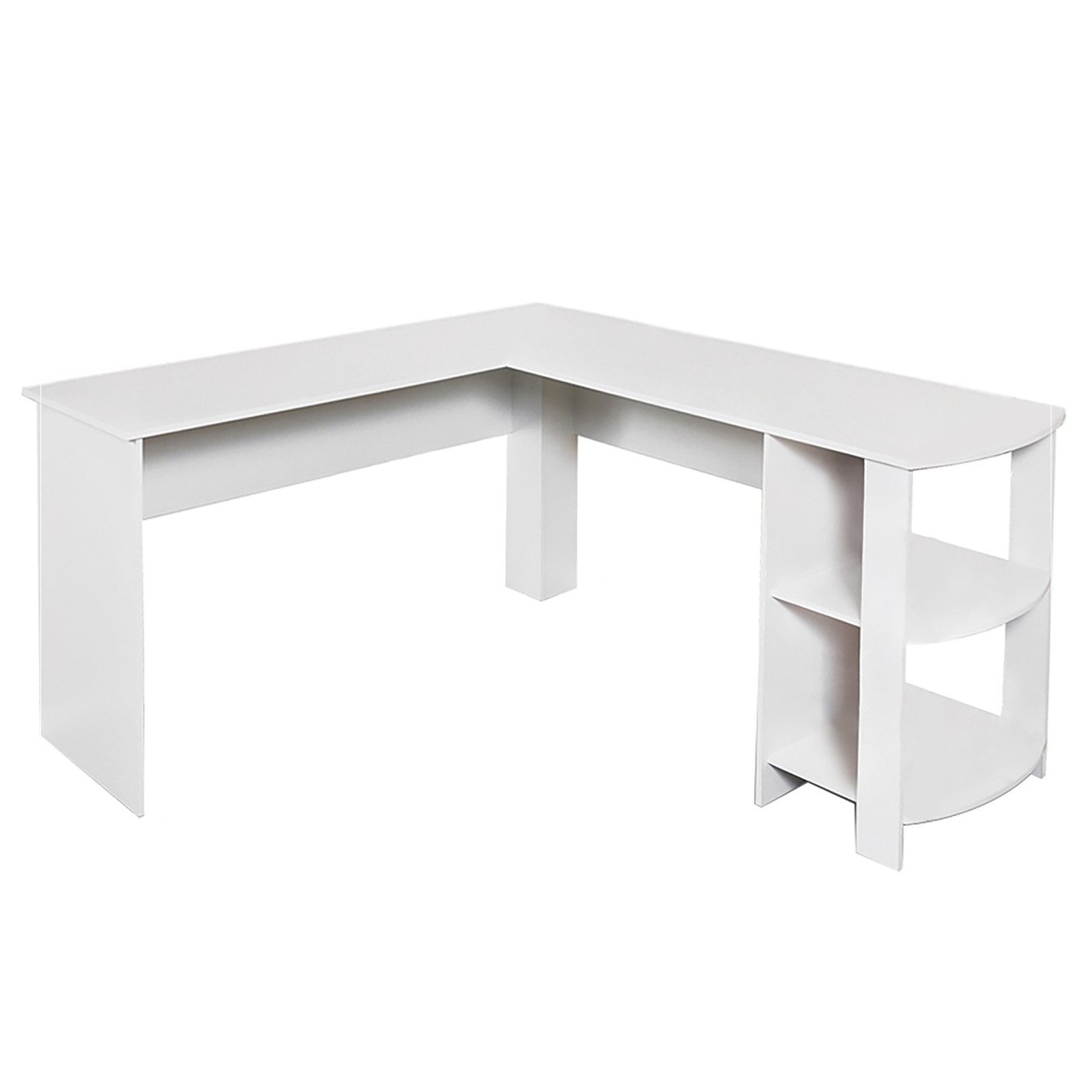 Mondeer Eckschreibtisch L-Computertisch, L-Förmig Schreibtisch mit 2 abgeru günstig online kaufen