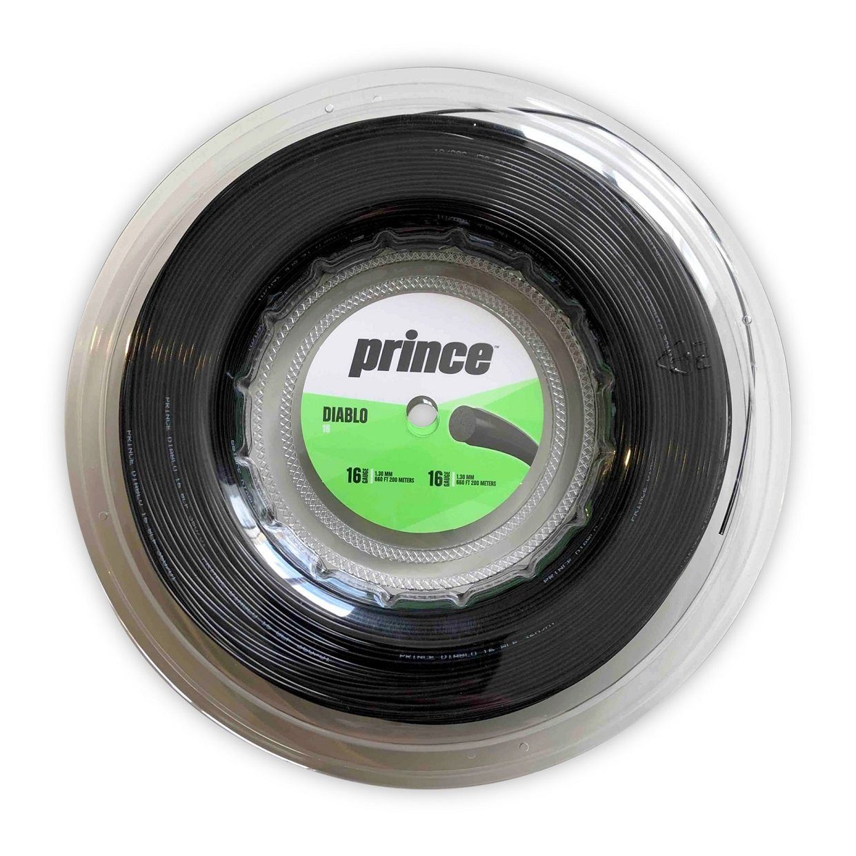 Tennissaite Diablo (Haltbarkeit+Kontrolle) schwarz 200m Rolle