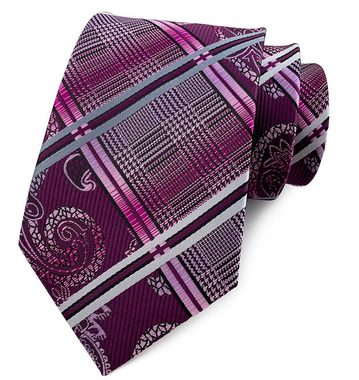 AquaBreeze Krawatte Herren Schwarz Paisley Plaid Streifen Einfarbig (Anzug & Krawatten für Männer) Für business Formal Hochzeit Meeting
