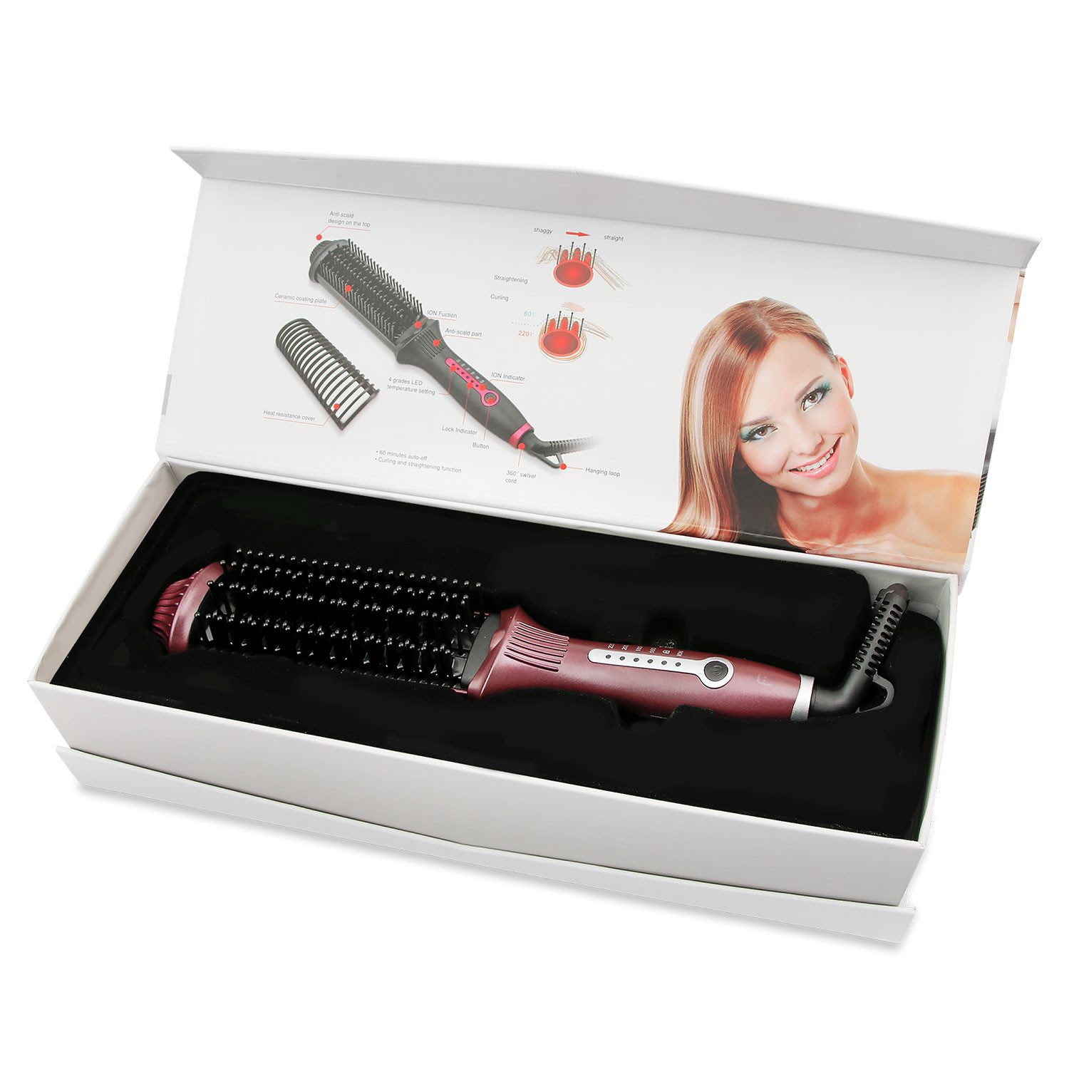 FAKIR Glätteisen Illusion Effect, 4-stufige LED-Temperatureinstellung