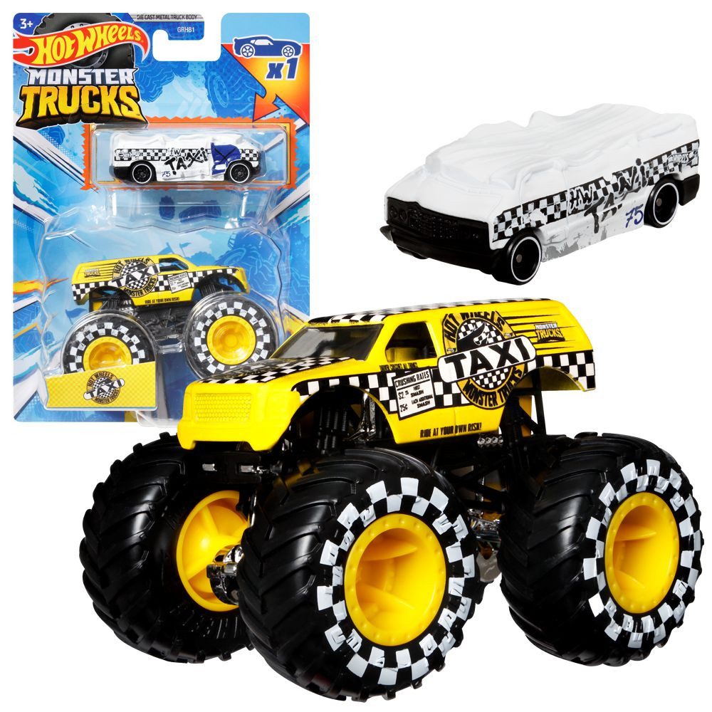 Hot Wheels Spielzeug-Monstertruck Taxi HKM07 Hot Wheels Monster Trucks & Fahrzeug Die-Cast