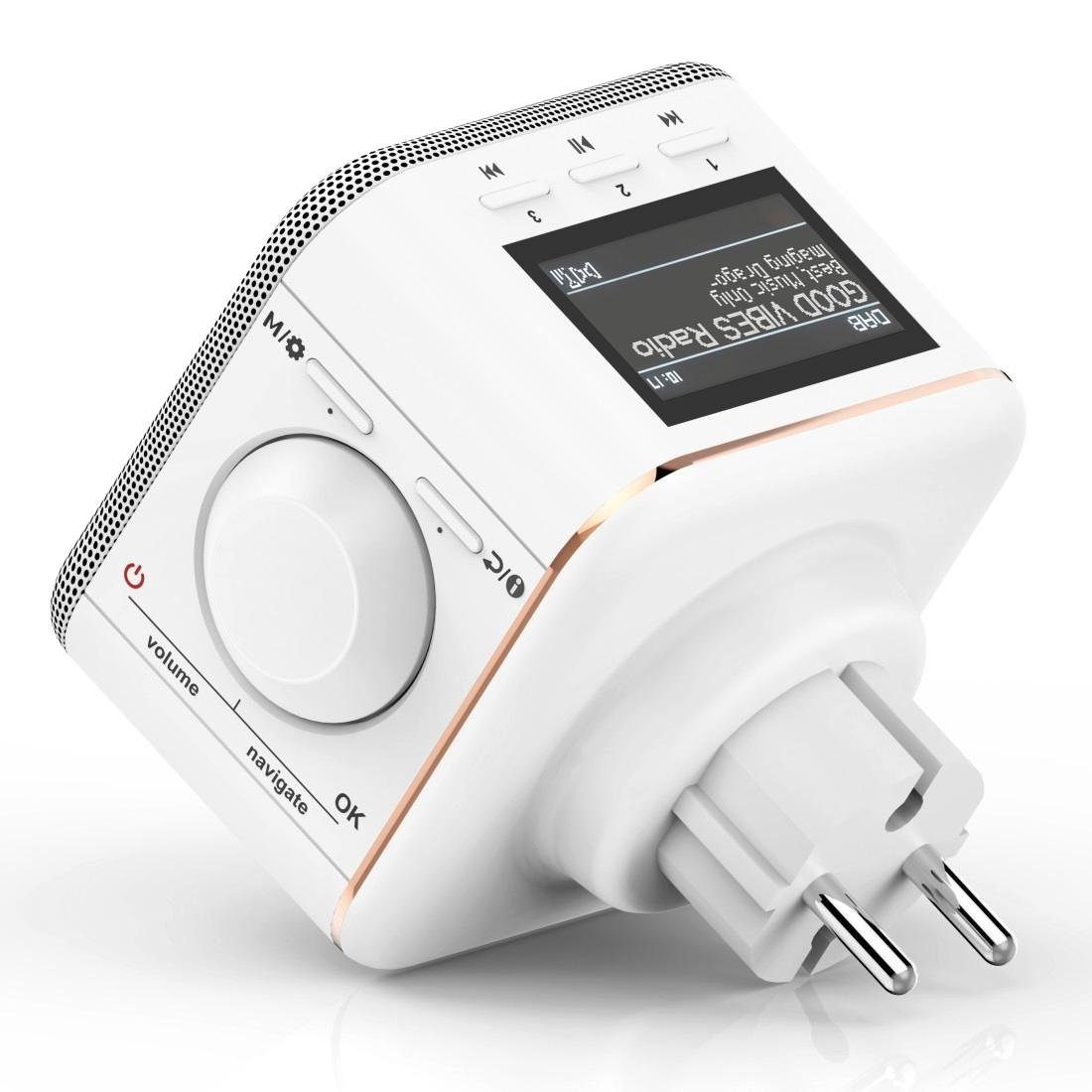 Radio Digitalradio direkten zum Design-Digitalradio Steckdose, in DR40BT-PlugIn Einstecken Bluetooth/FM Hama (DAB), die Steckdose Steckdosenradio, f. DAB