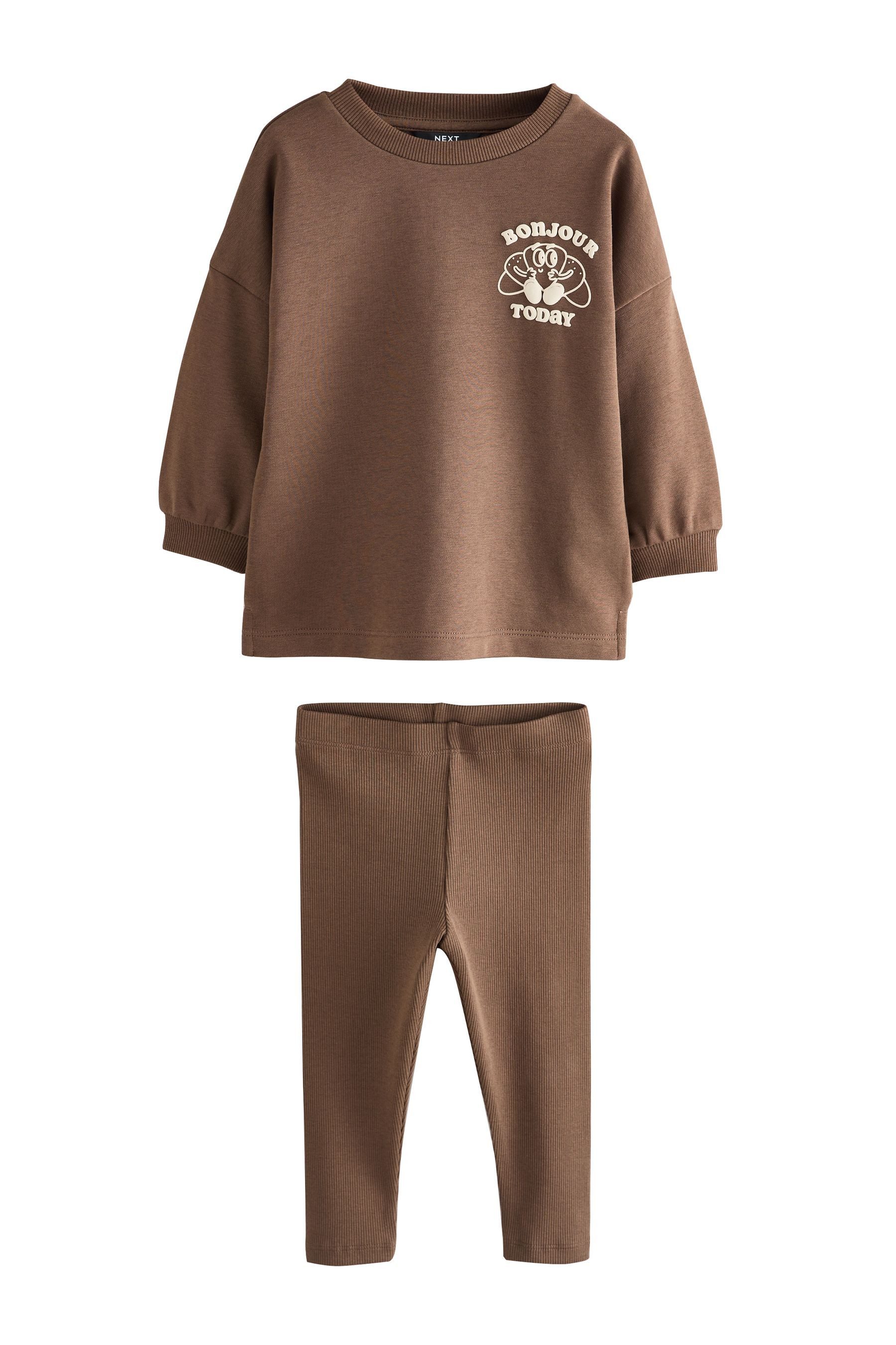 Next Top & Trousers 2-piece set with long-sleeved top and leggings (4-piece)