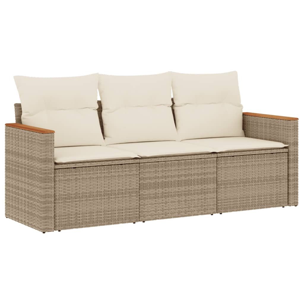 vidaXL Gartenlounge-Set 3-tlg. Garten-Sofagarnitur mit Kissen günstig online kaufen