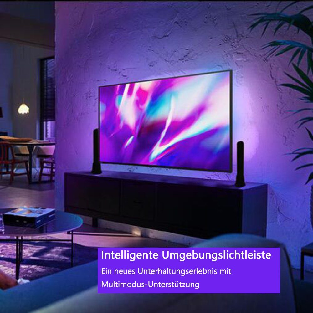 LED Kamera, Wi-Fi Dekolicht LED GelldG Light TV bar Hintergrundbeleuchtung RGBIC mit