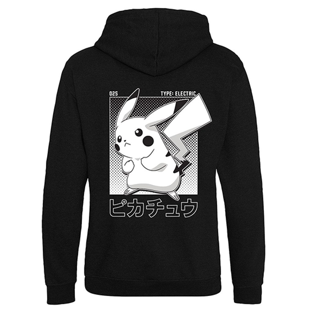 POKÉMON Hoodie Halftone Pikachu Kawaii Anime Manga