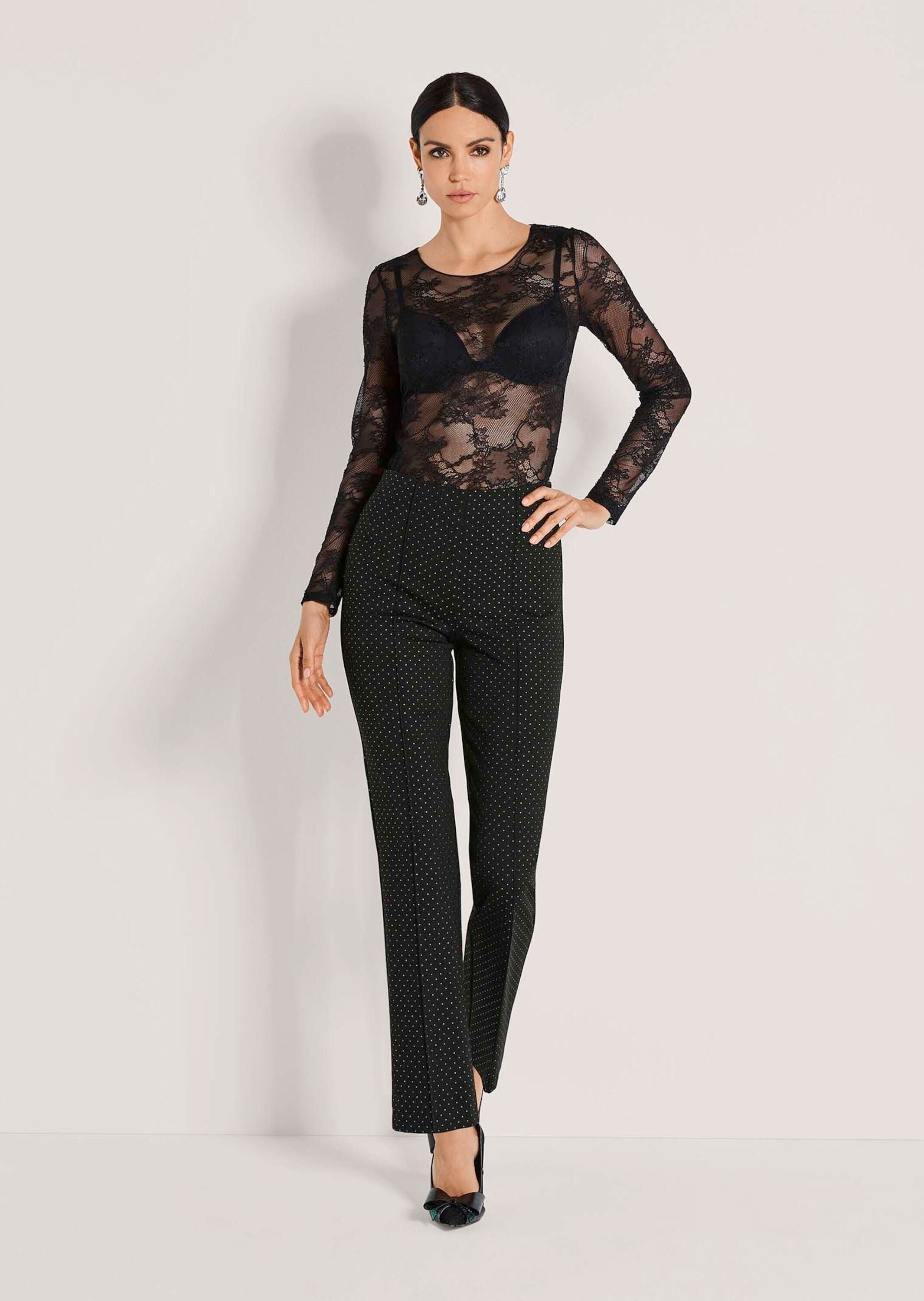 Leggings Glitzer Jerseyhose mit weitem Bein
