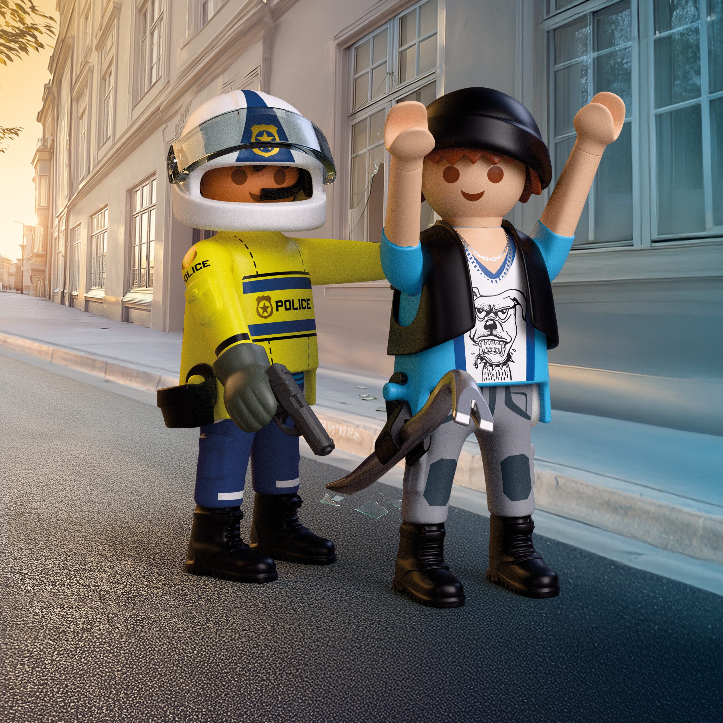Playmobil® Verfolgungsjagd mit Motorrad (72079), City Action Konstruktions-Spielset, (17 St), Made in Europe