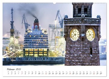 CALVENDO Wandkalender Mit Hamburg durchs Jahr 2023 (Premium, hochwertiger DIN A2 Wandkalender 2023, Kunstdruck in Hochglanz)