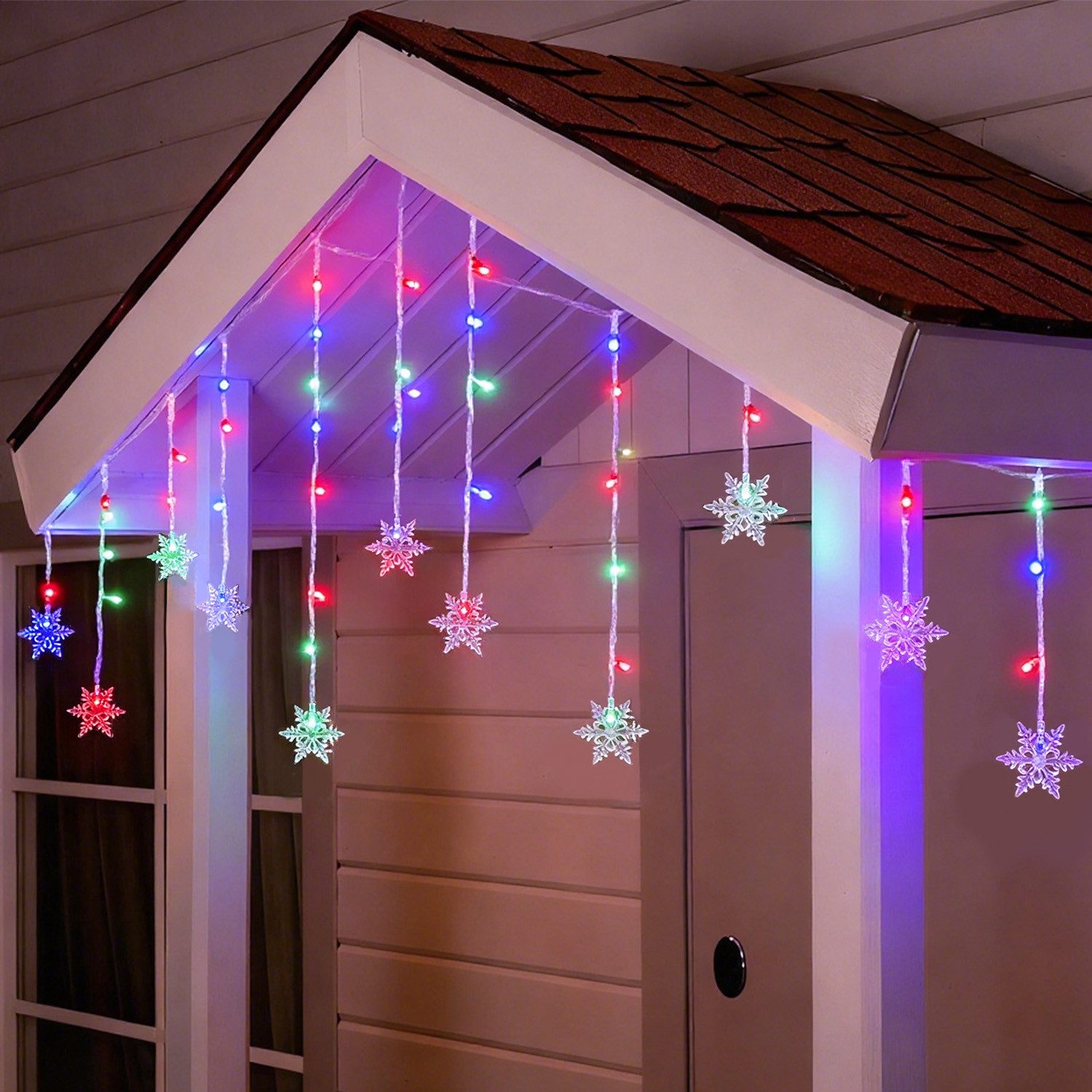 Merry 2024 Lichternetz LED Lichterkette Lichtervorhang,1.8M 96 LEDS Schneef günstig online kaufen