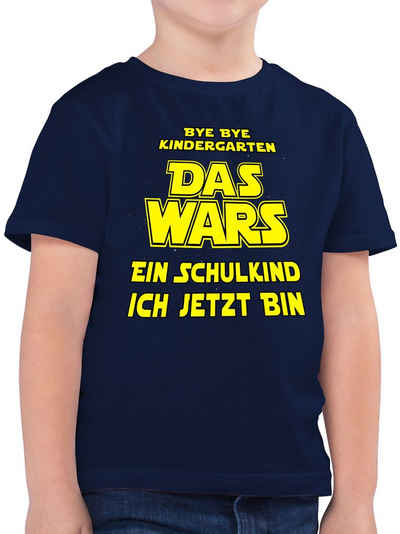 Shirtracer T-Shirt Bye bye Kindergarten - Das Wars - Ein Schulkind ich jetzt bin Einschulung Junge Schulanfang Geschenke